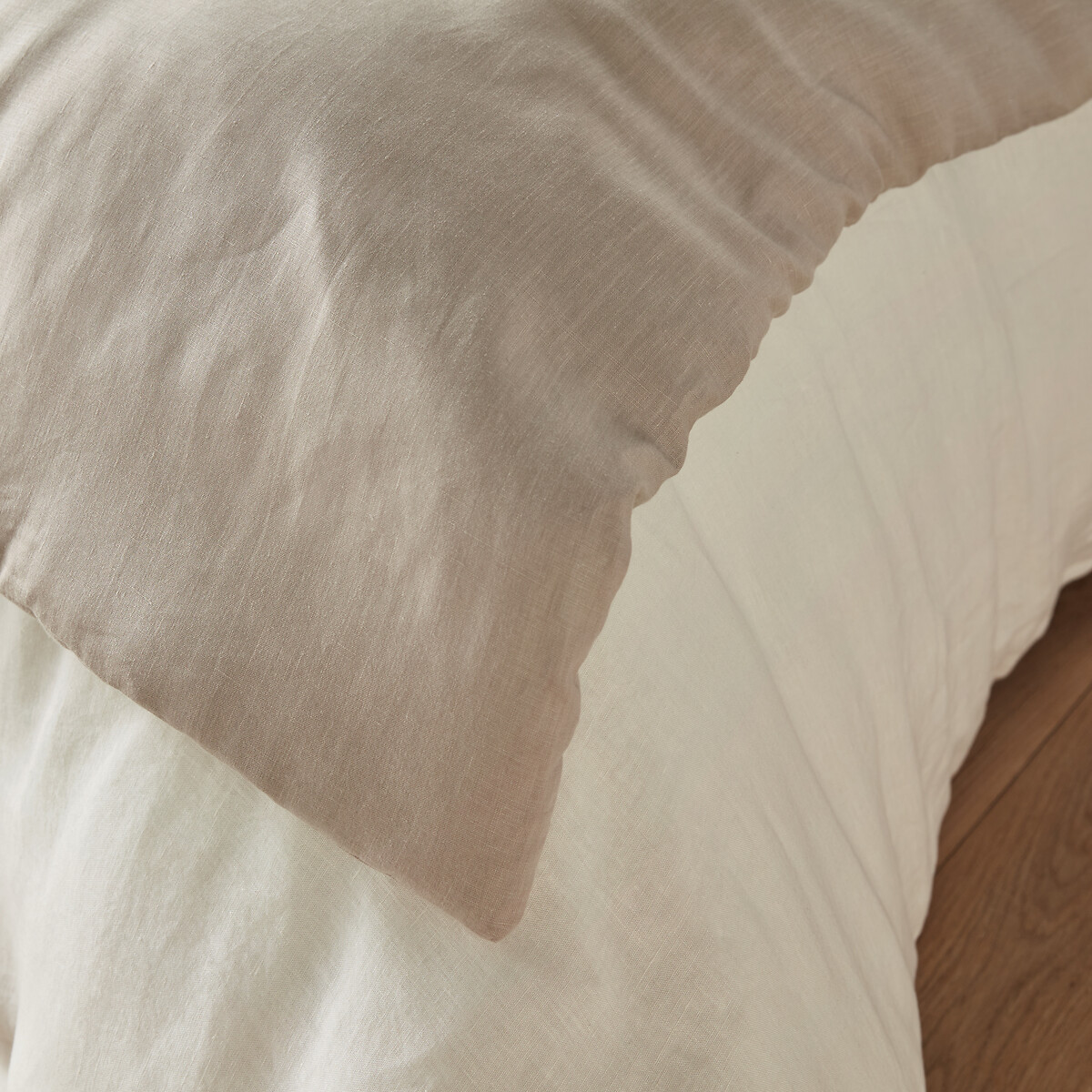 Abella Plain Washed Linen Quilt natural, LA REDOUTE INTERIEURS