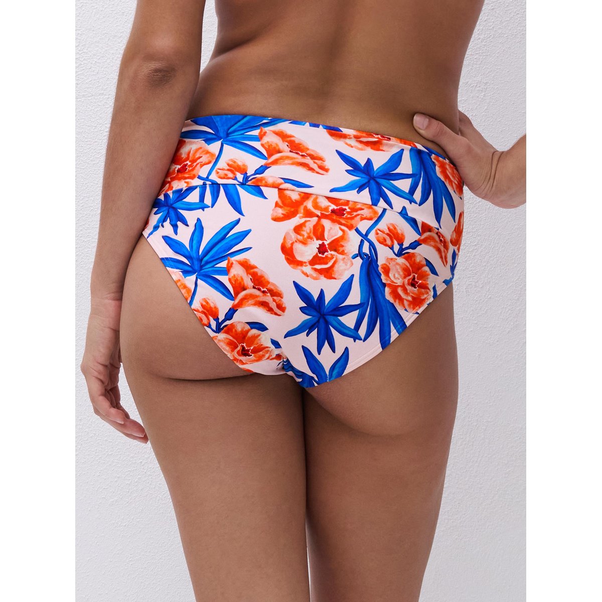 Bas de maillot de bain ajustable culotte taille haute SAUVAGE fleur de laurier, CHANTELLE