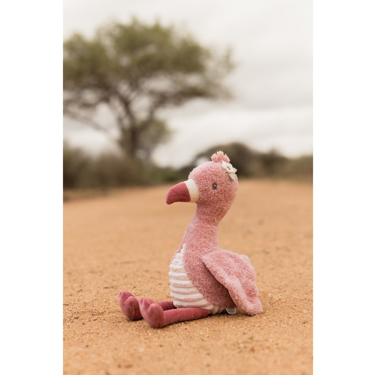 Peluche flamant rose SAFARI FRIENDS rose, LITTLE DUTCH