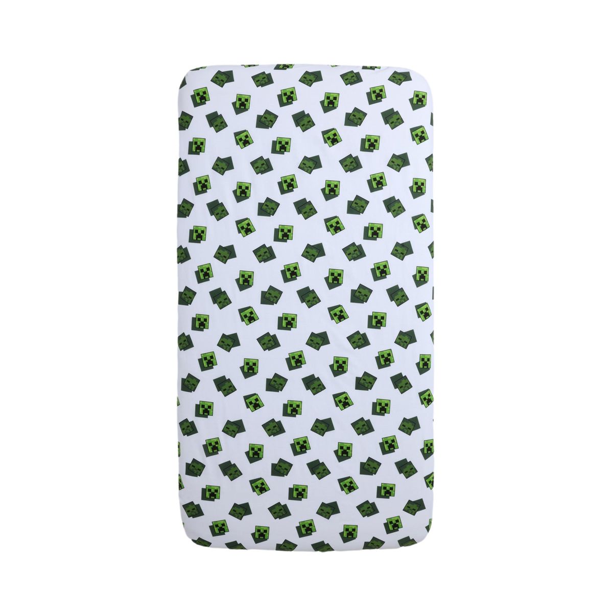 Drap-housse en coton minecraft blanc/vert, NEXT