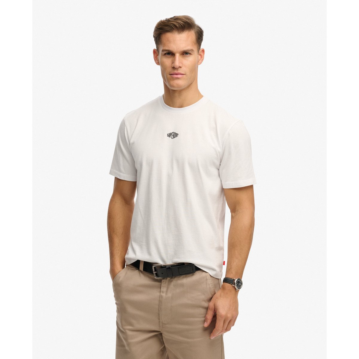 T-shirt Micro Logo optic, SUPERDRY