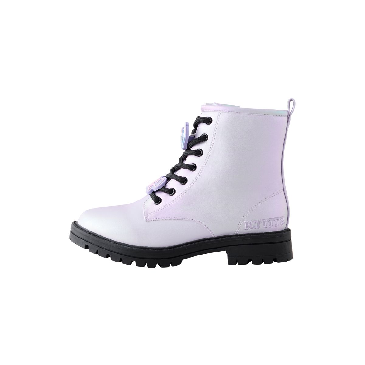Bottines à lacets et doublure lilo stitch violet métallisé, NEXT