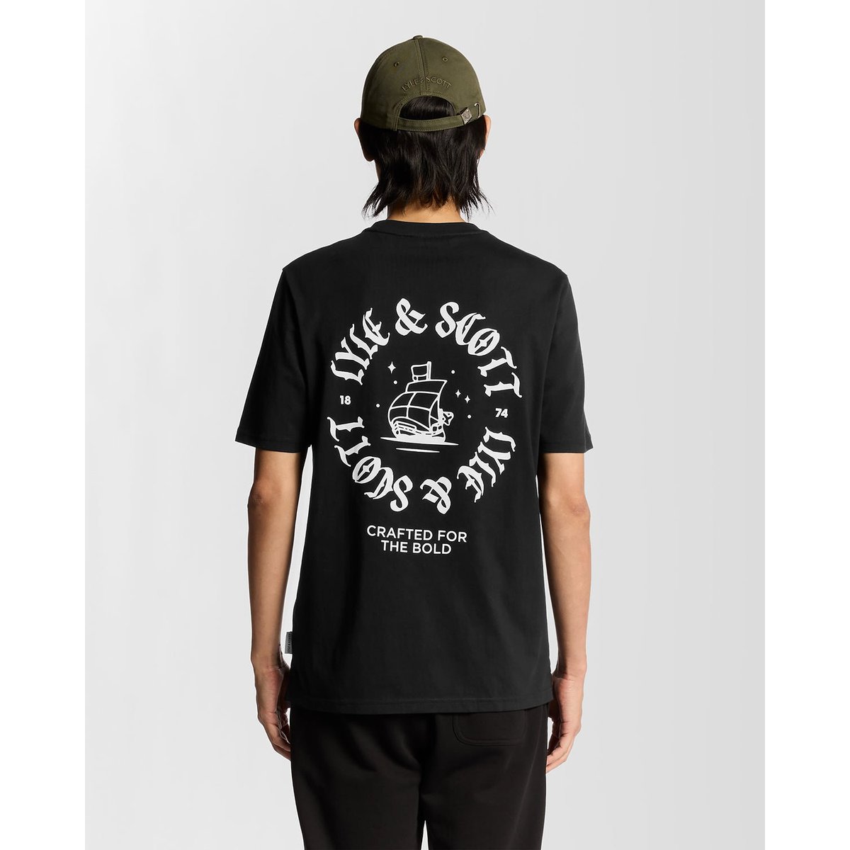 T-shirt insigne graphique noir jais, LYLE & SCOTT