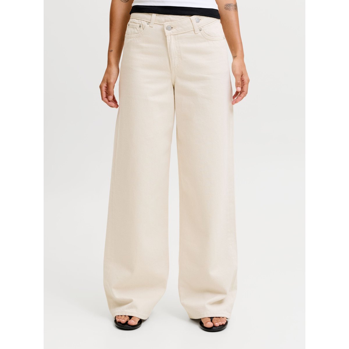 Jean À Coupe Large off-white denim, JJXX