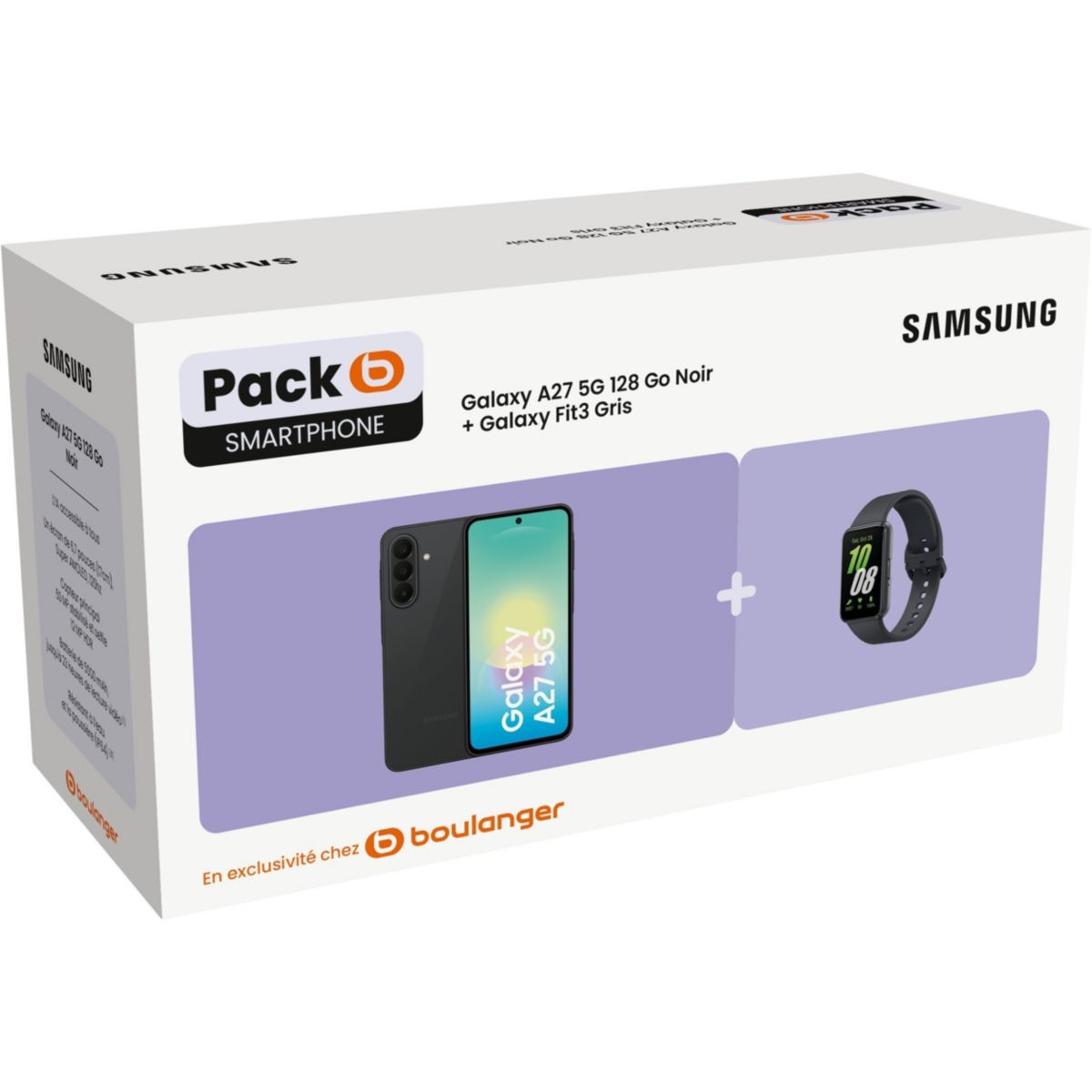 Smartphone Pack A27 5G 128Go + Fit3 couleur unique, SAMSUNG