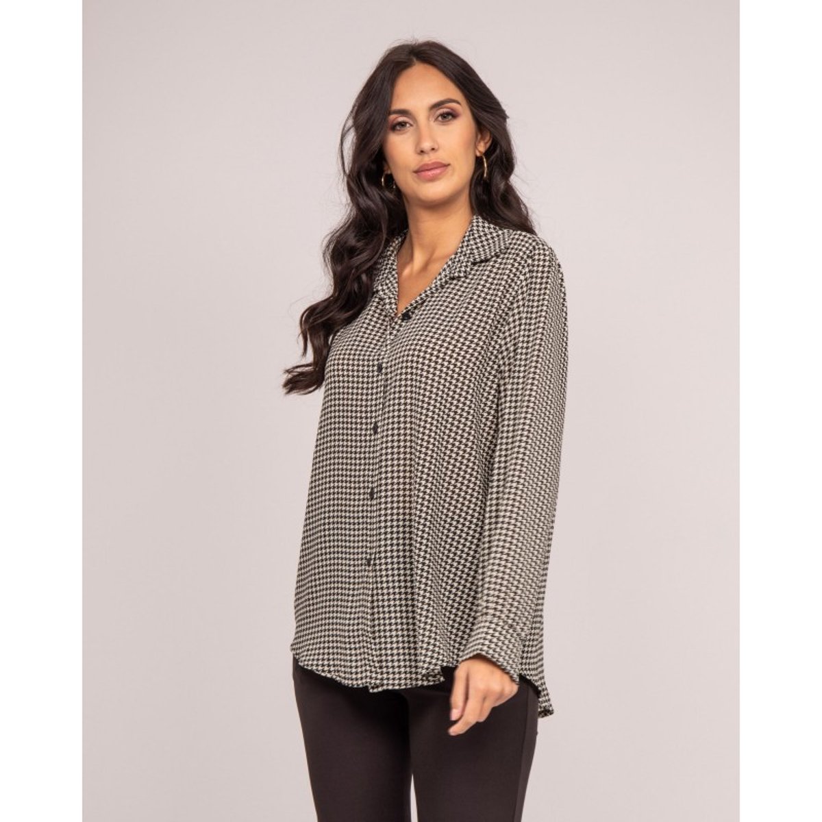 Chemise Motifs Oris noir, DONA LISA