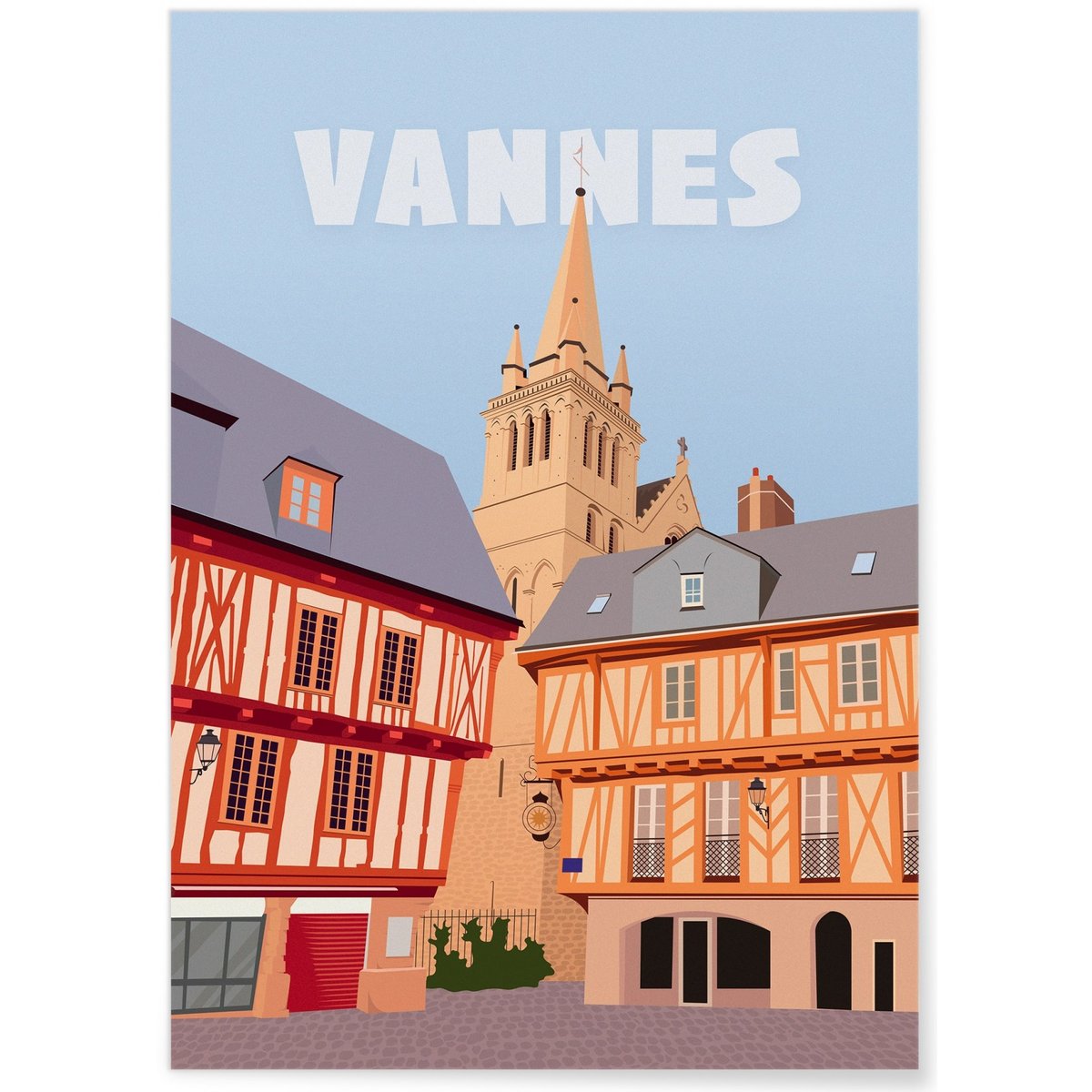 Affiche ville Vannes blanc, L'AFFICHERIE