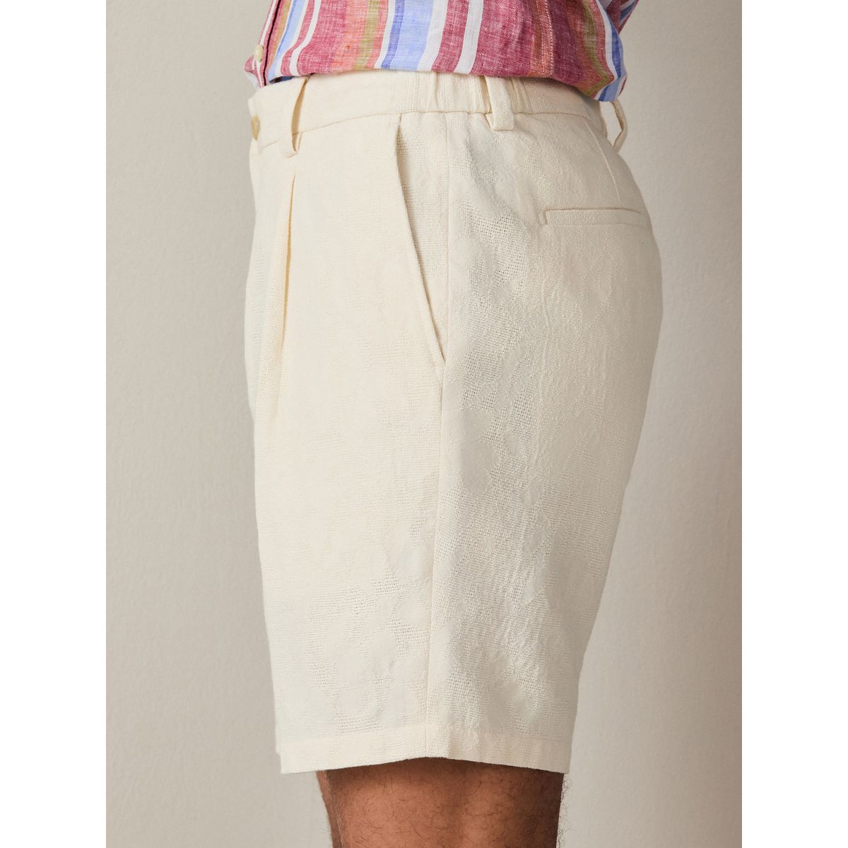 Short costume coton tapisserie écru, NEXT