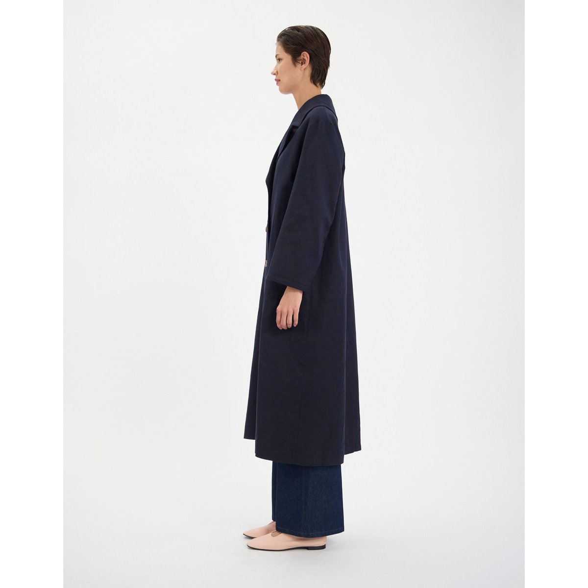 Manteau Denise en coton mélangé marine blue navy, INES DE LA FRESSANGE PARIS