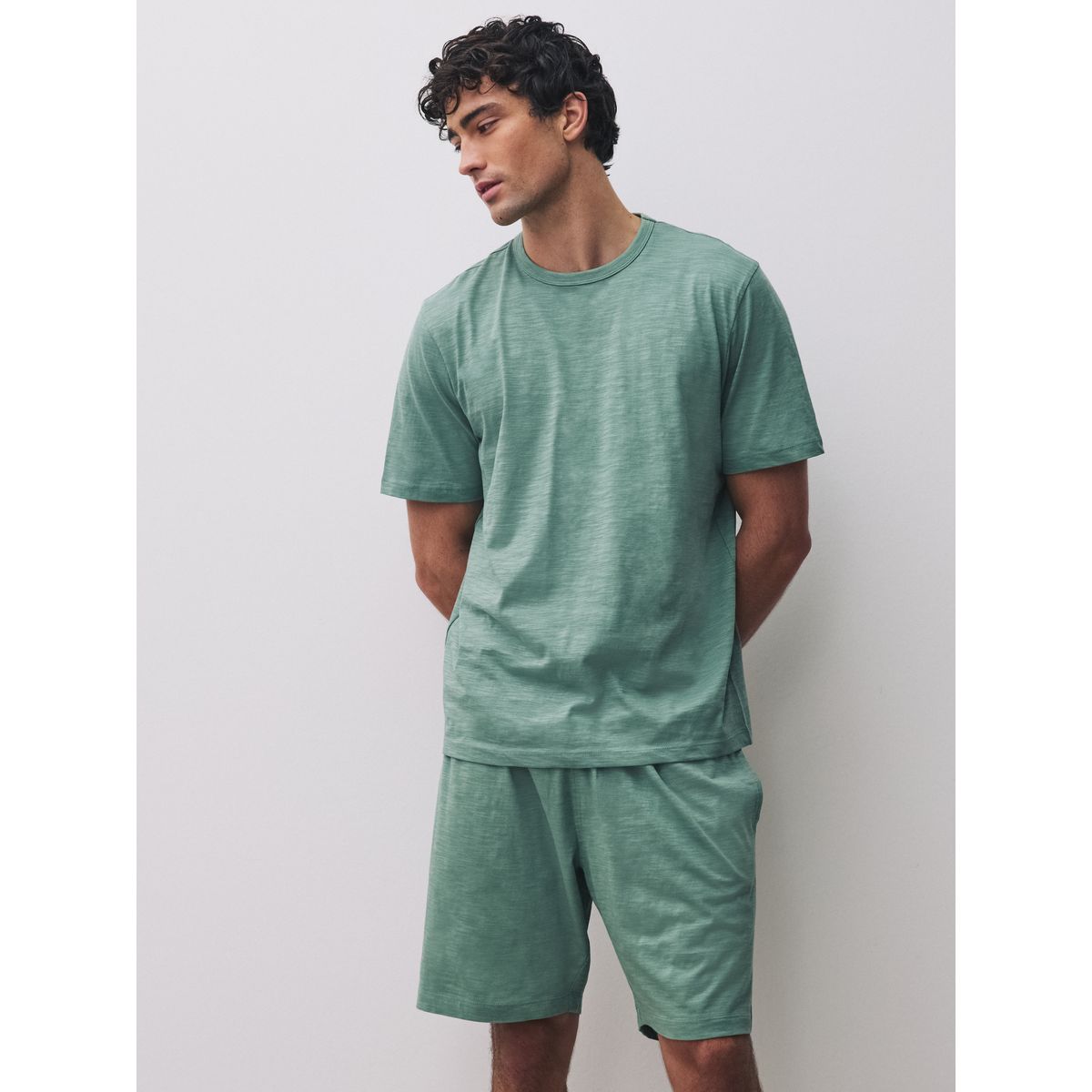 Pyjama en jersey à manches courtes, lot de 3 bleu/vert/rouge, NEXT