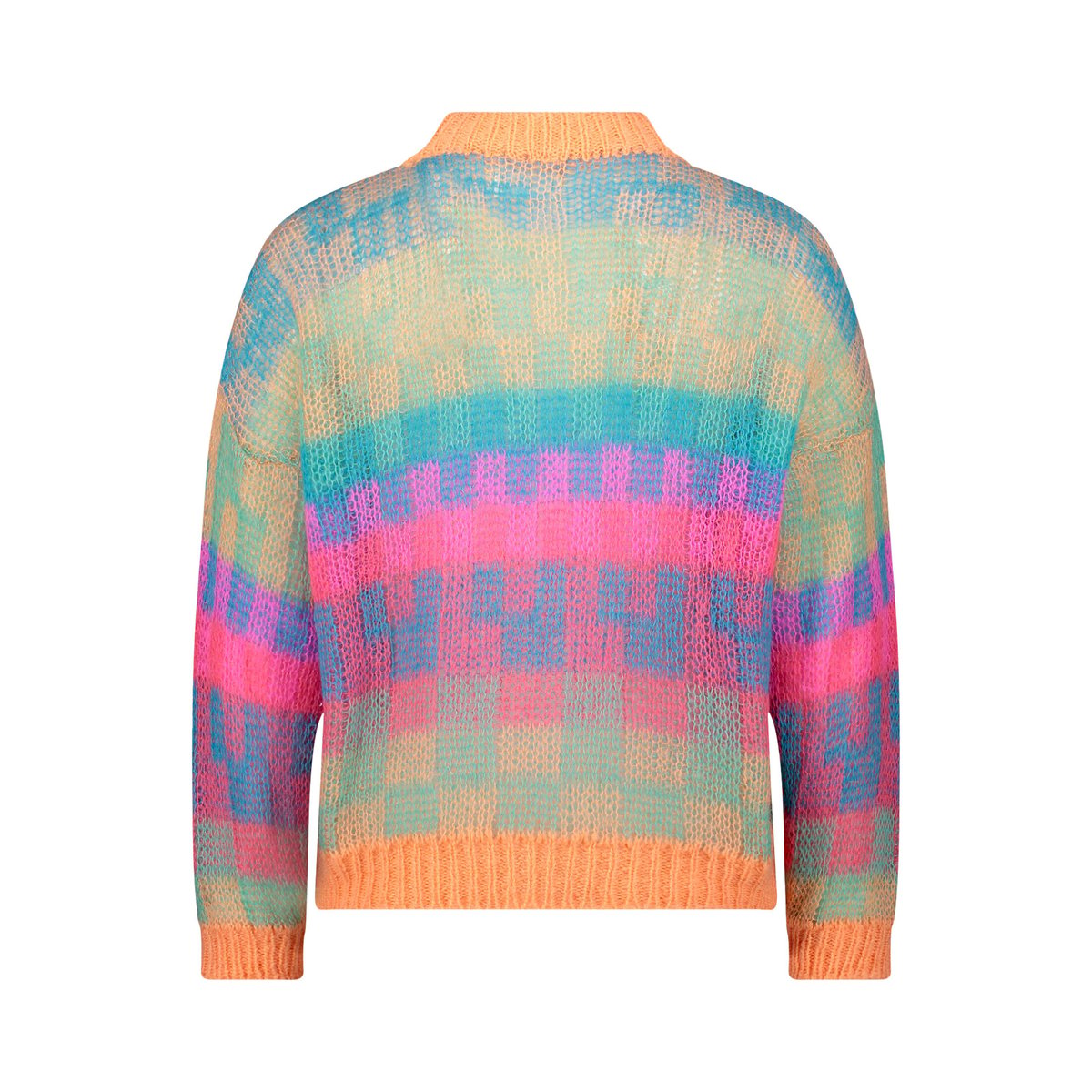 Pull-over en maille à encolure ronde orange/pink, CARTOON