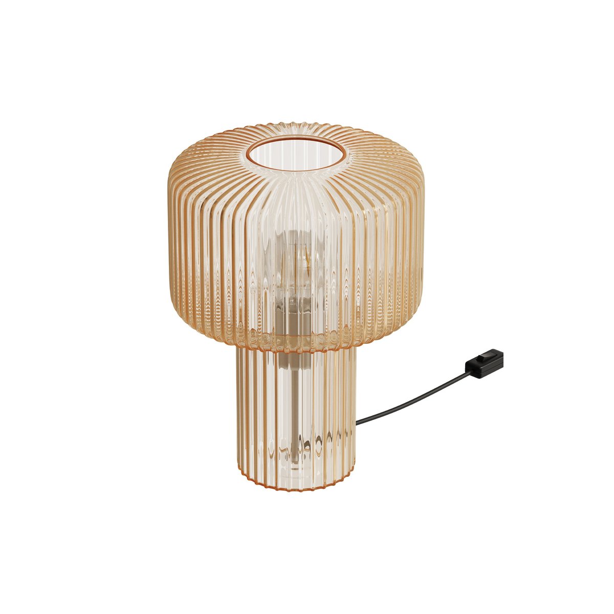 Lampe en verre cannelé - VERRA transparent, MAISON PAVANE