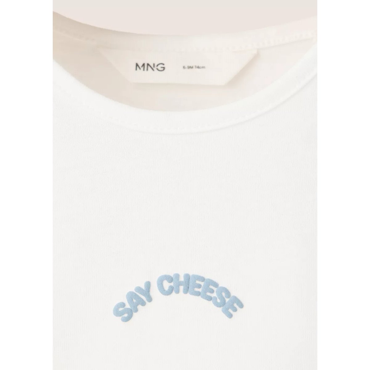 T-shirt en coton imprimé blanc cassé, MANGO BABY