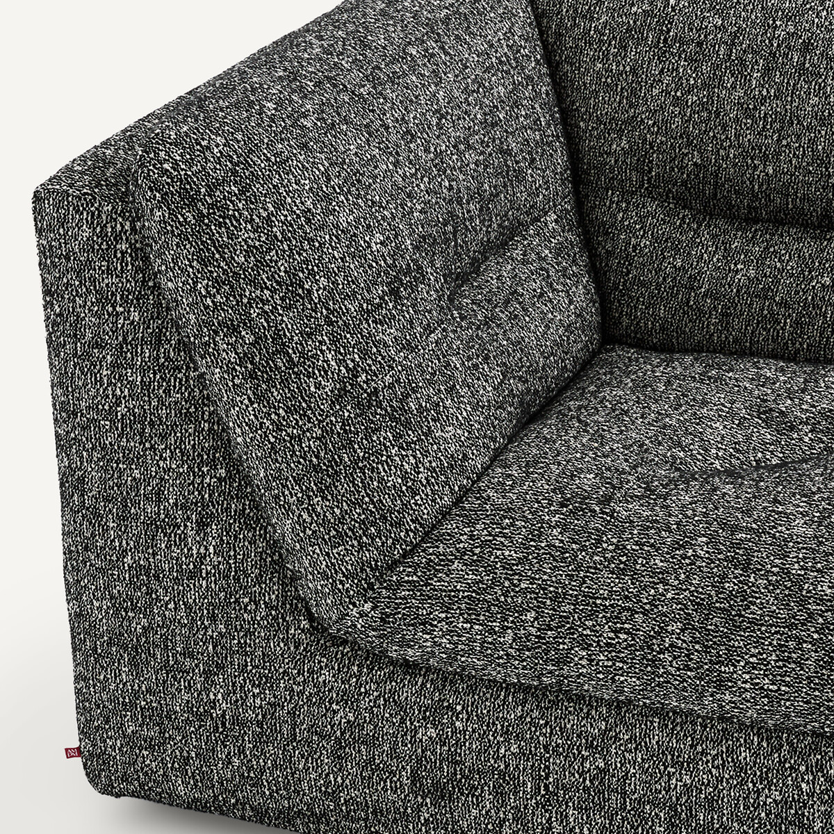 Angle 90° modulable, en bouclette, GIULIANO noir, AM.PM