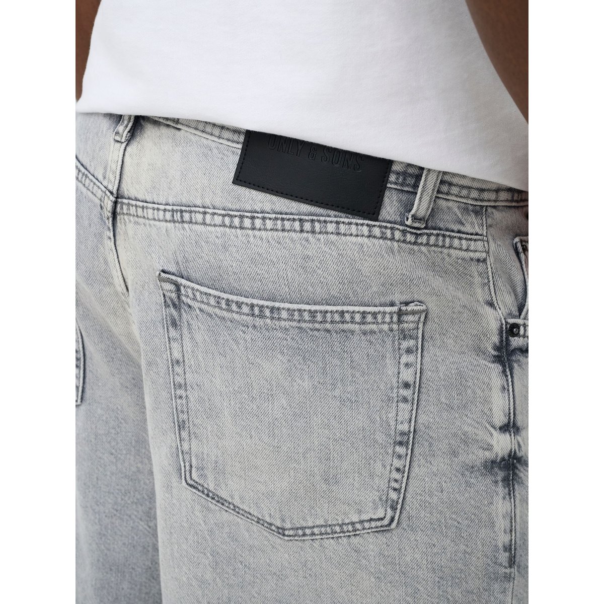 Short En Denim grise - light grey denim 1, ONLY & SONS