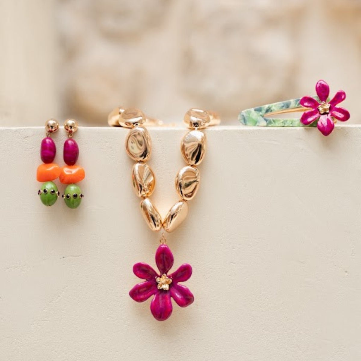 Boucles d'oreilles perles fantaisie multicolore multicolore, BALABOOSTE