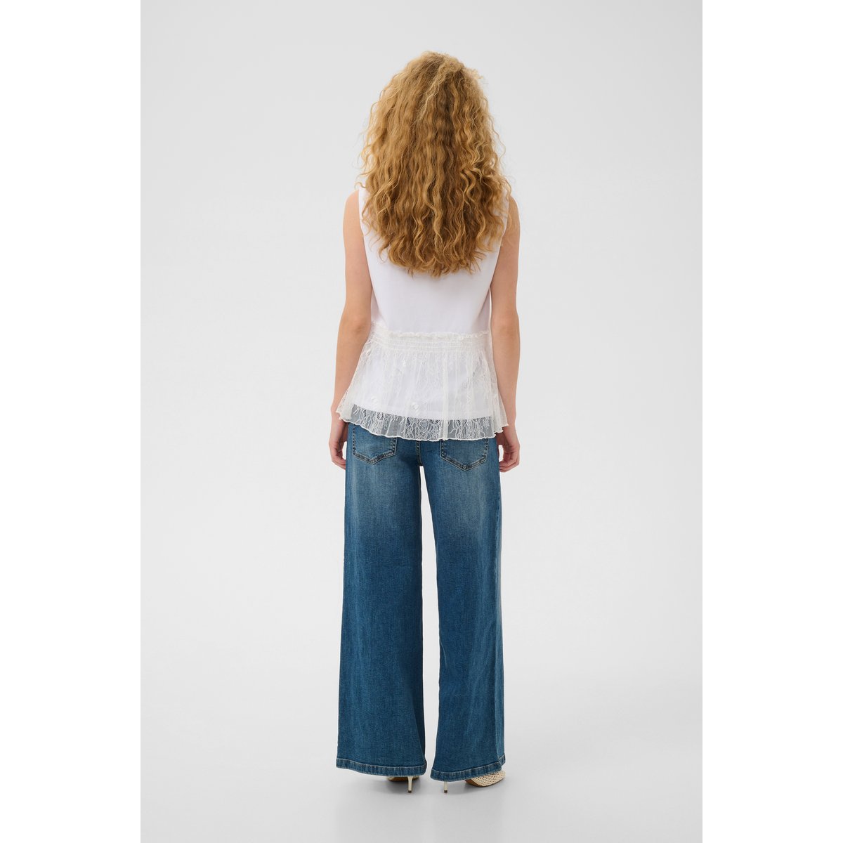Blouse sans manches blanc spring gardenia, CULTURE