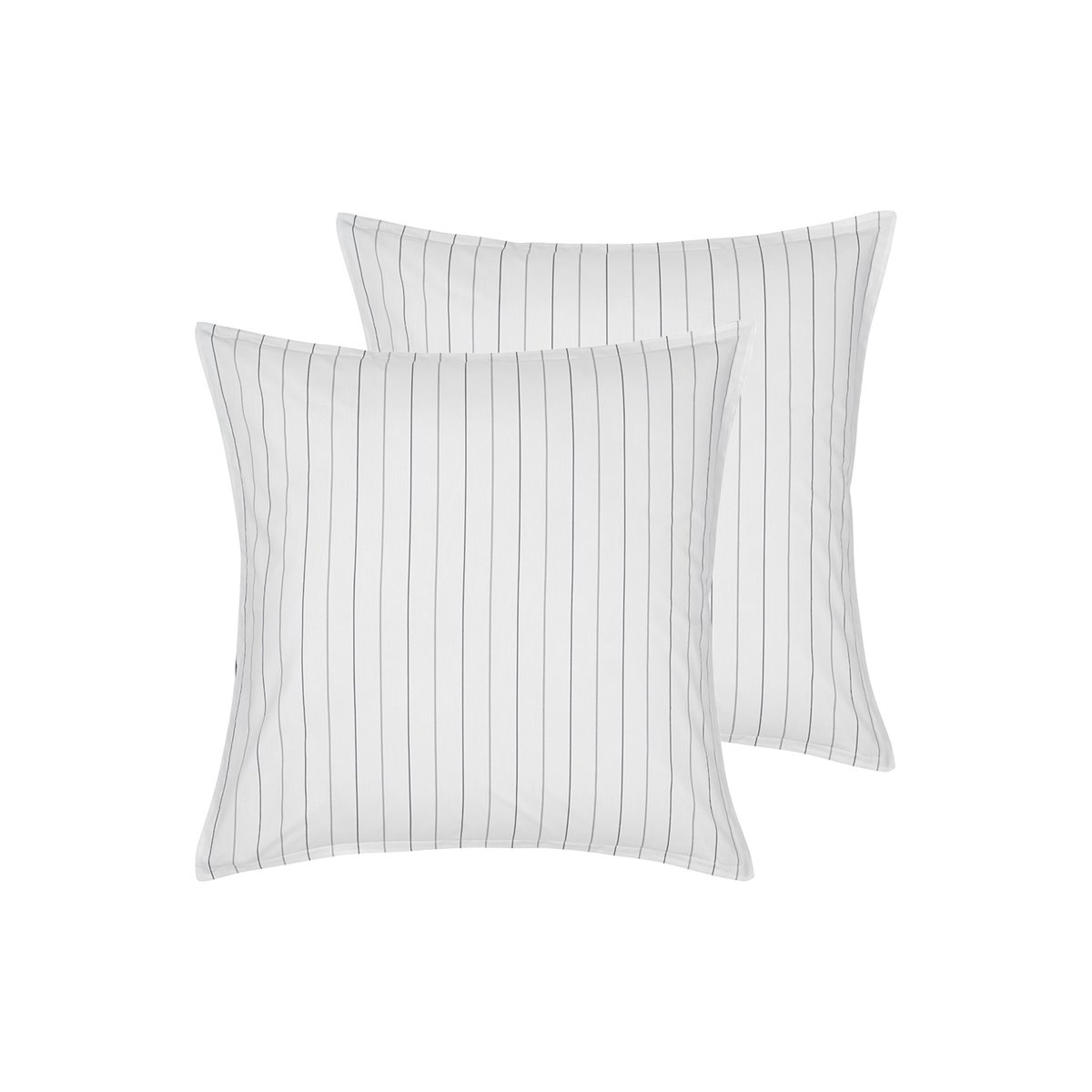 Lot de 2 taies d'oreillers en percale de coton TOLSTA blanc, SENSEI MAISON