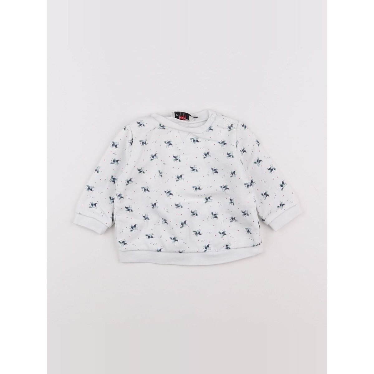 Sweat - Très bon état blanc, vert, CYRILLUS