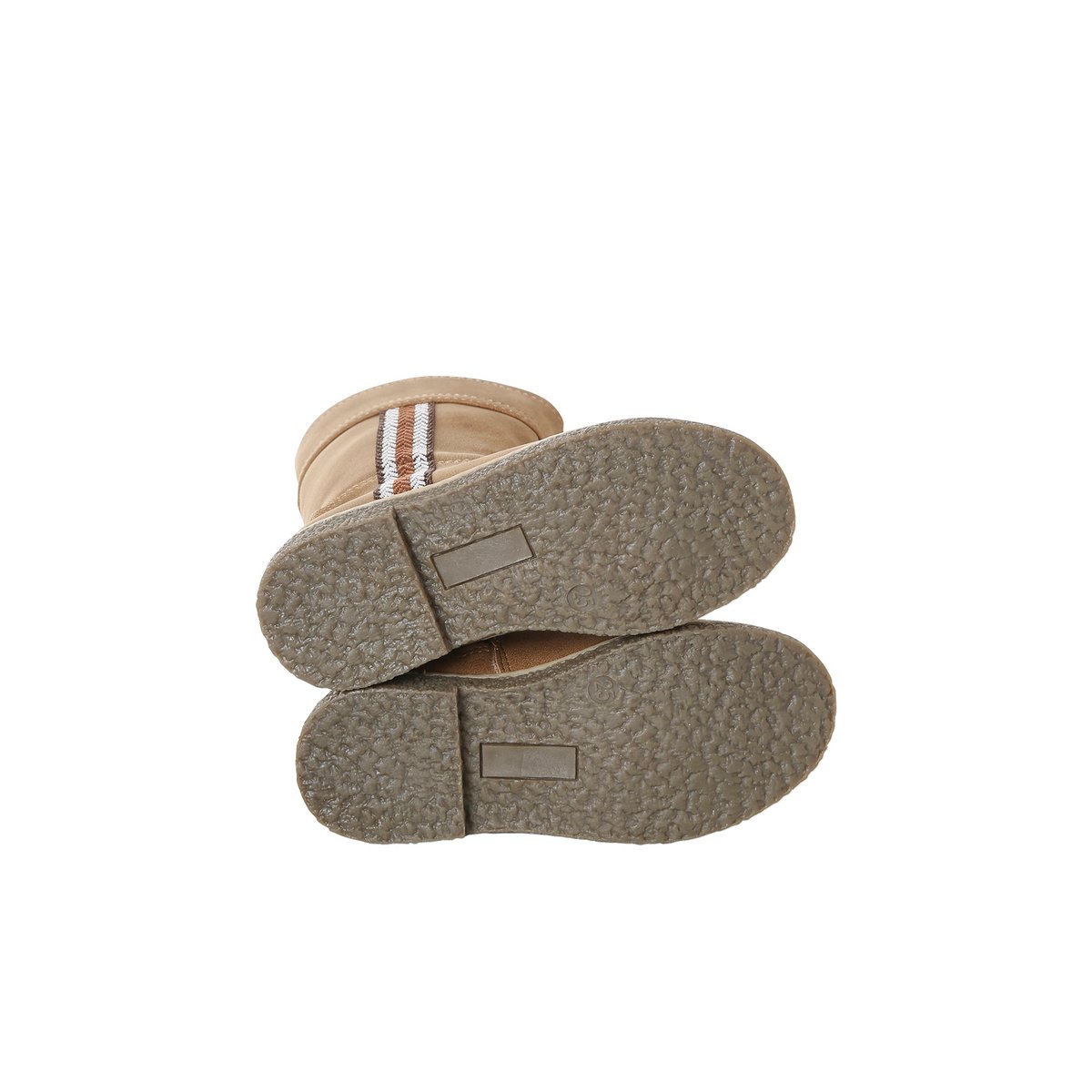 Bottes synthétique fourrées zippées camel, VERTBAUDET