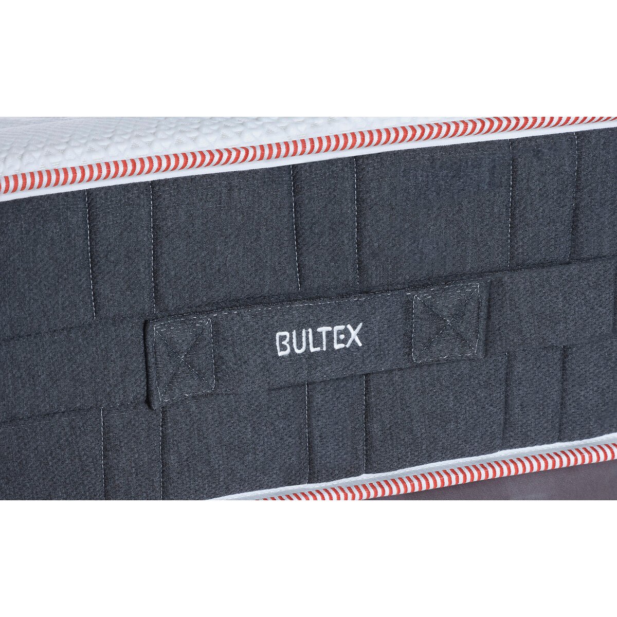 Materasso ibrido a molle e schiuma, Conquérant bianco/grigio chiné, BULTEX