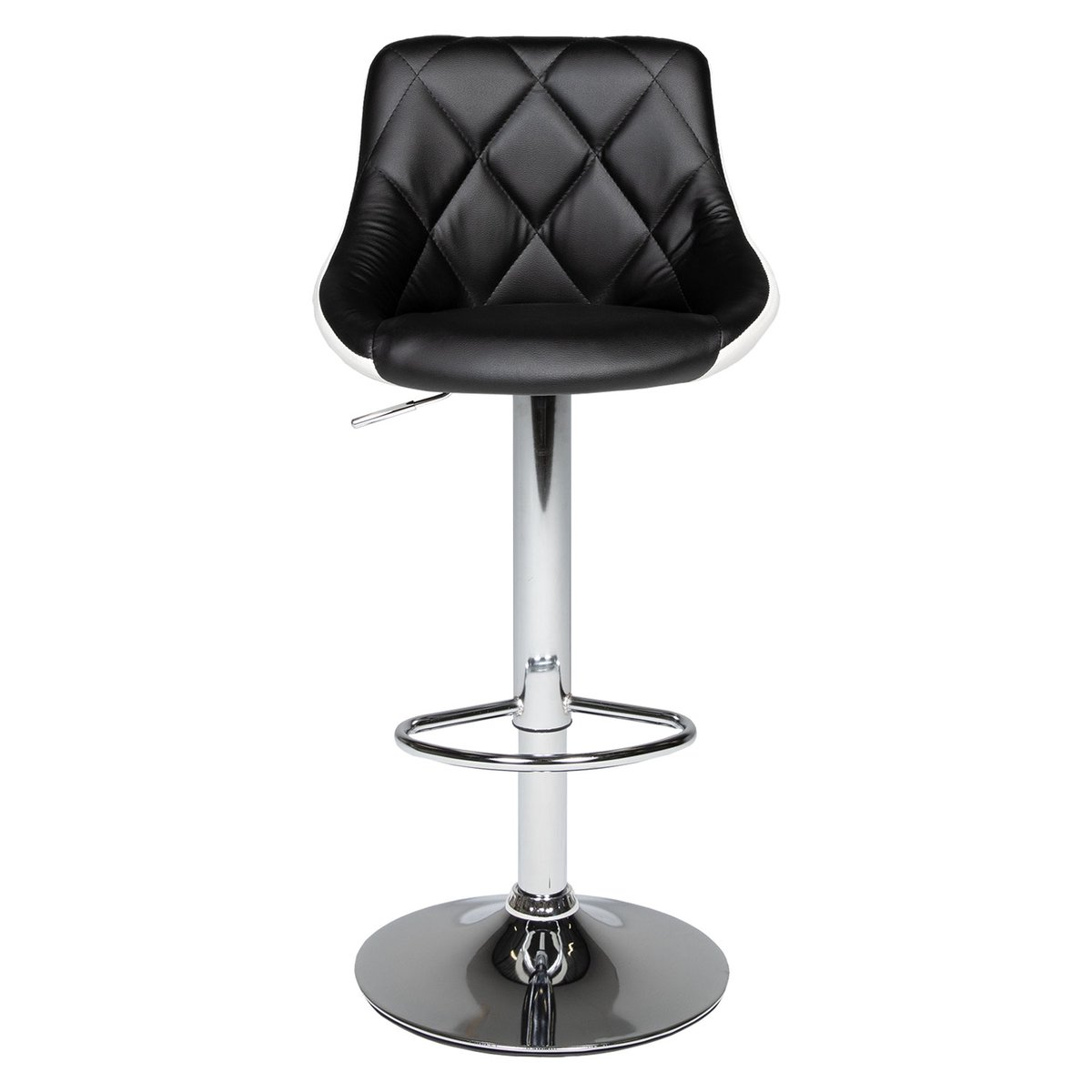 Tabouret de bar, JASPER noir, blanc, métalique, HAPPY GARDEN