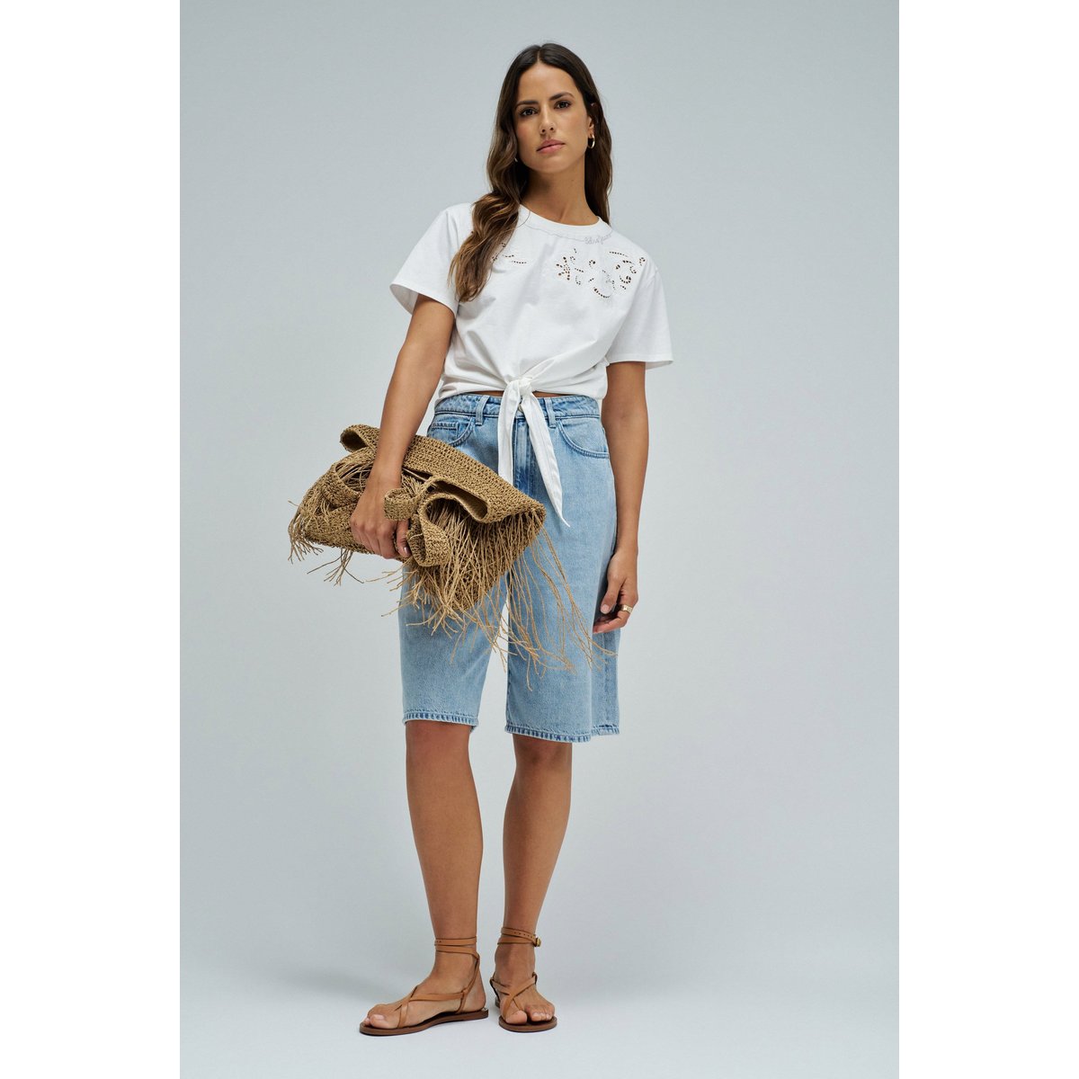 T-SHIRT AVEC N?UD FRONTAL rouge, SALSA JEANS