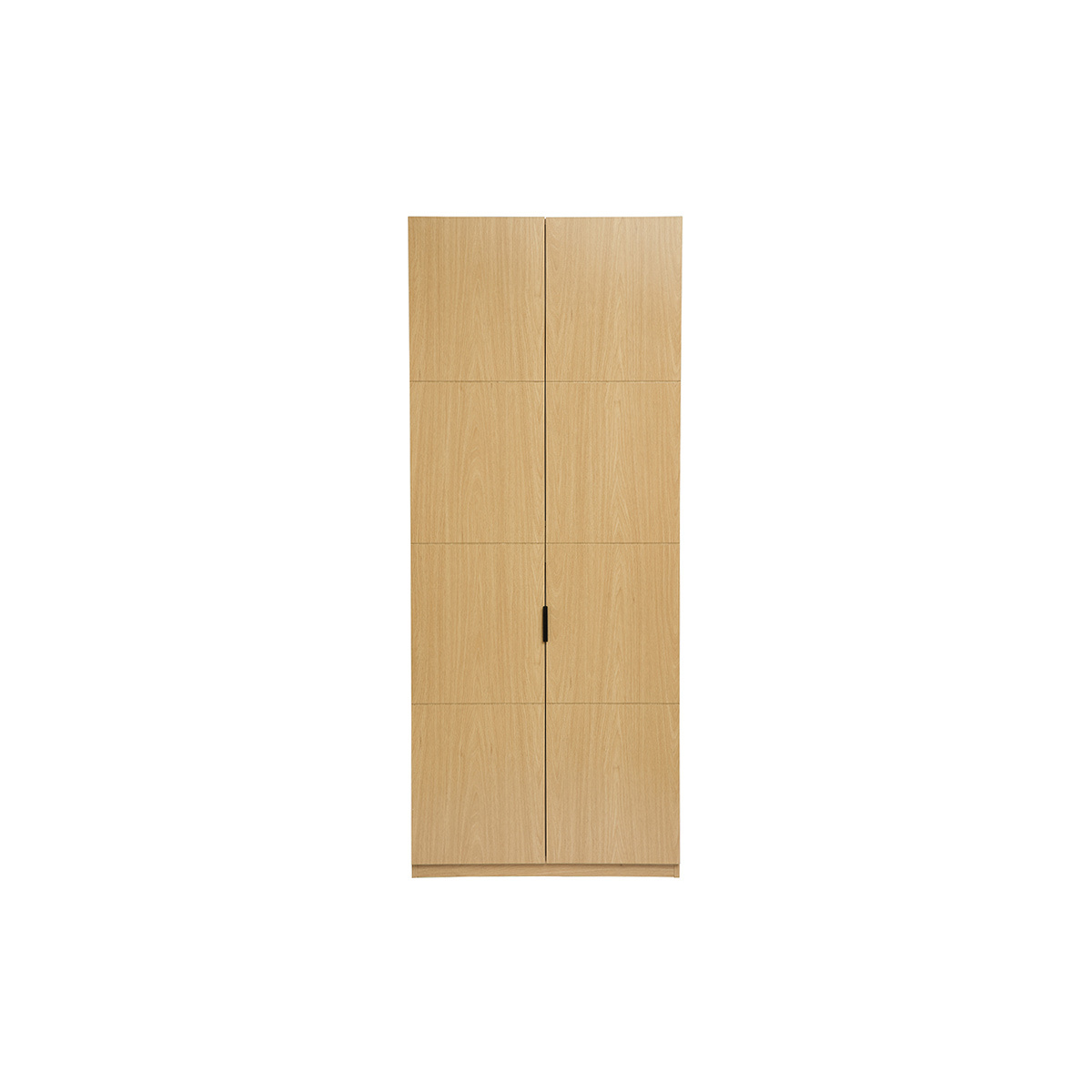 Armoire dressing avec 2 penderies finition bois chêne L90 cm GARENCE chêne clair, MILIBOO