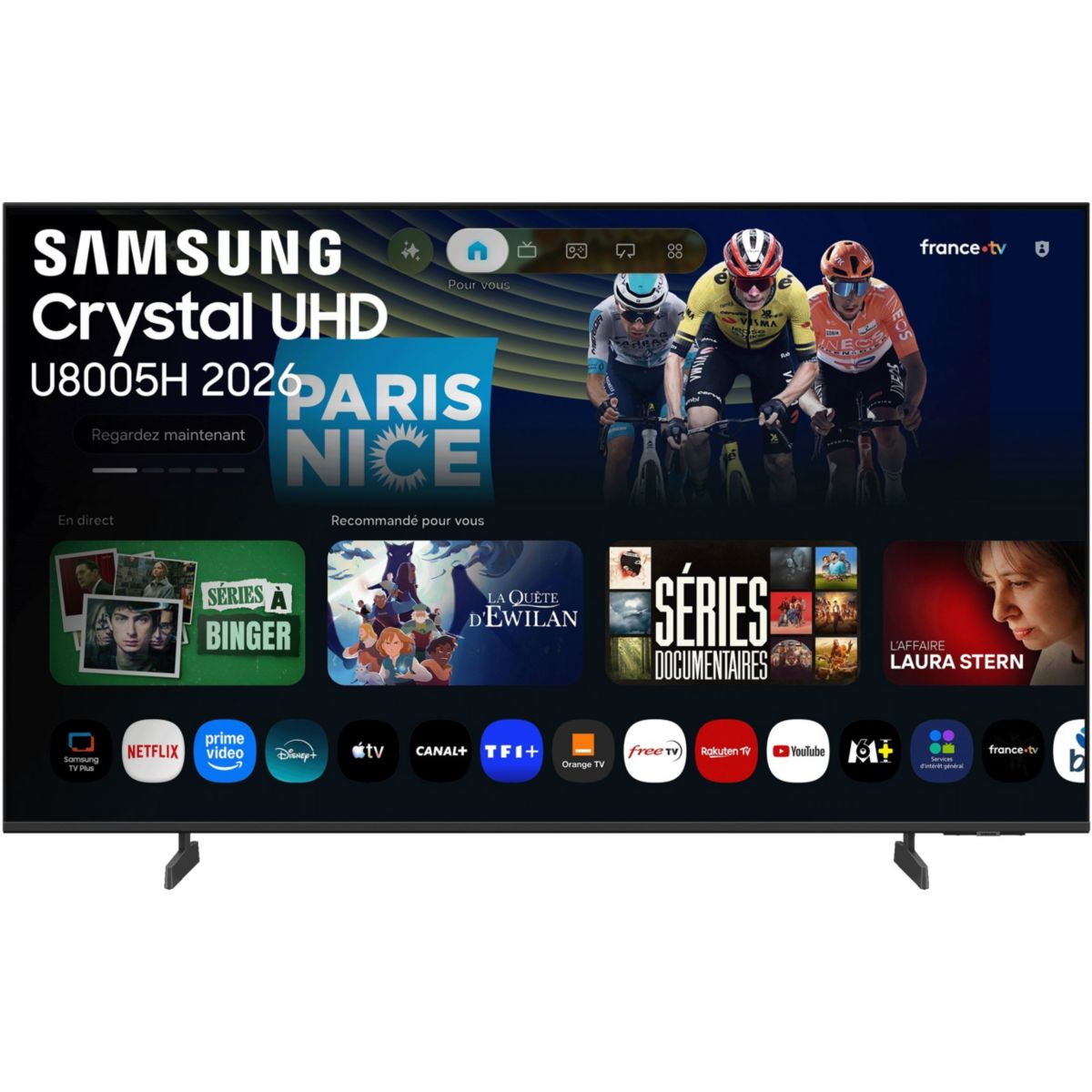 TV LED TU65U8005H (2026) 65" (163 cm) 4K Ultra HD - Smart TV avec IA couleur unique, SAMSUNG