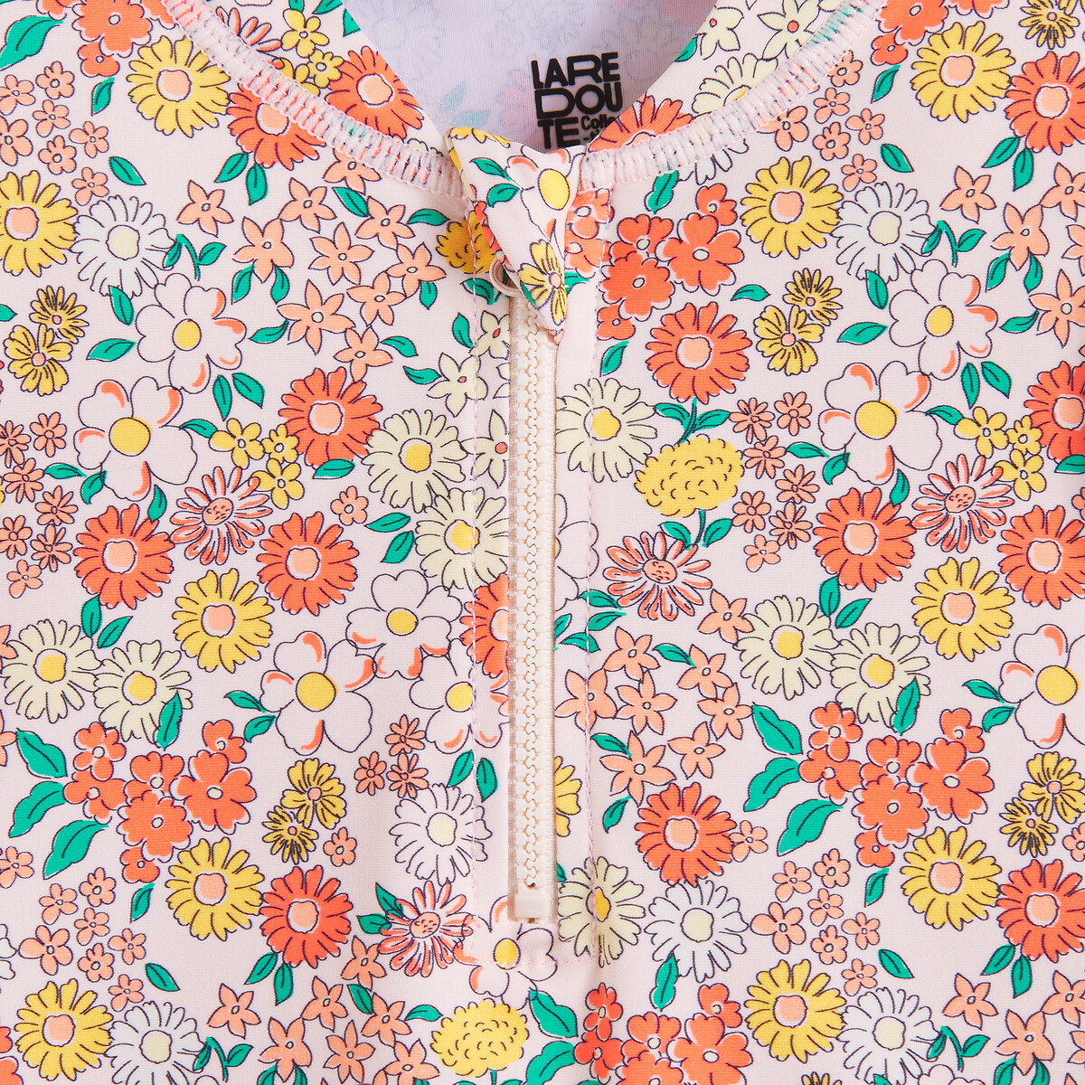 2-delig badpak, bloemenprint, T-shirt met UV-bescherming bloemenprint, LA REDOUTE COLLECTIONS