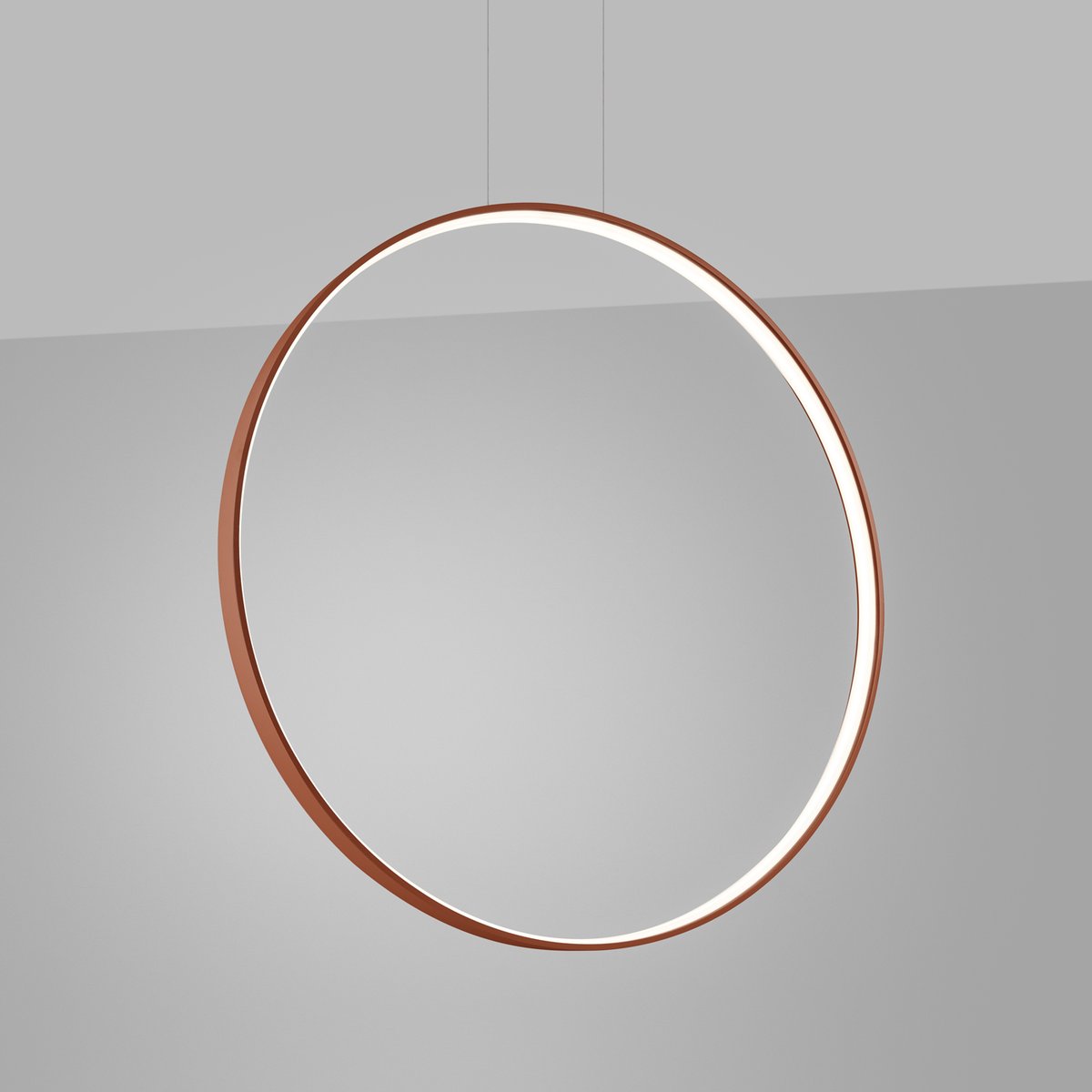 Suspension Aluminium Ocre Rouge LED 1 Rio ocre rouge, EDEN