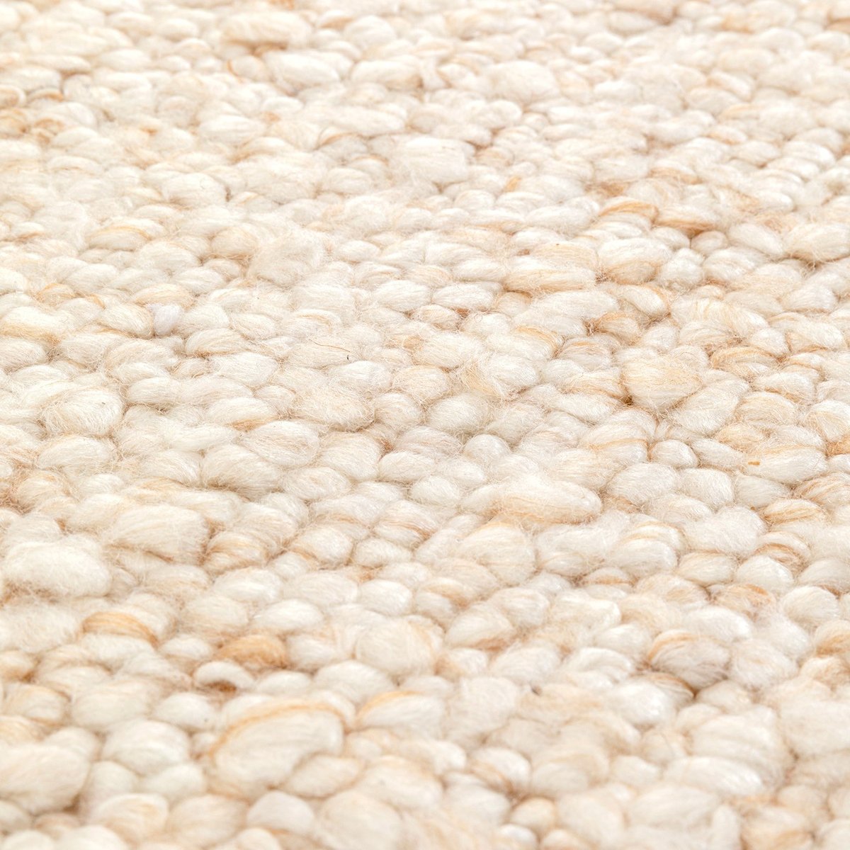 Tapis rond en polyester bouclé, BOUCARA beige, KARE DESIGN