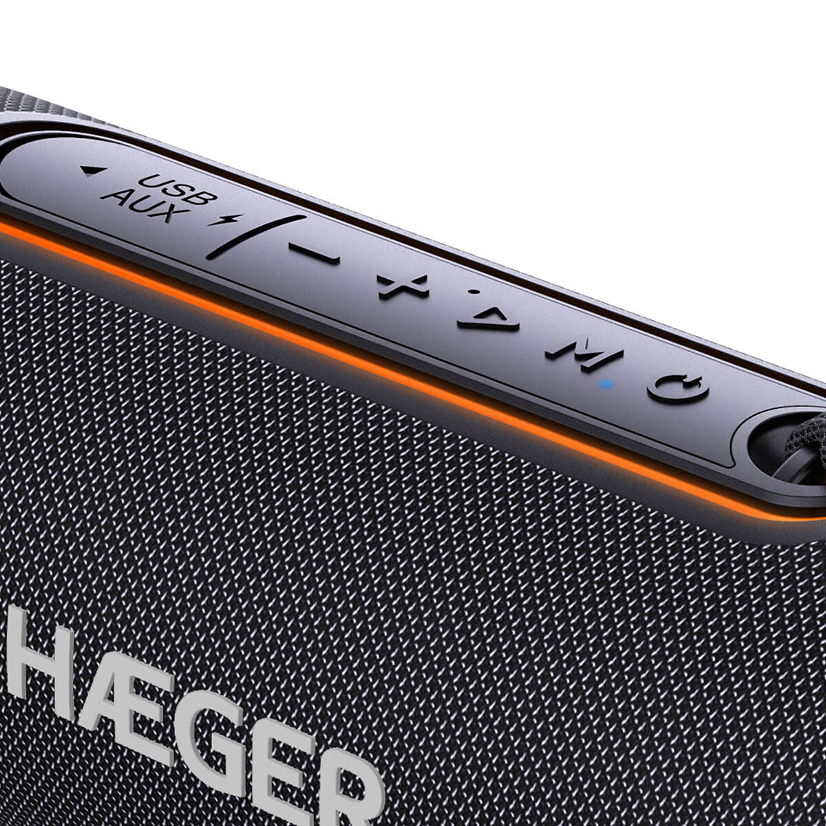 Coluna bluetooth portátil Light Boom, HAEGER preto , HAEGER