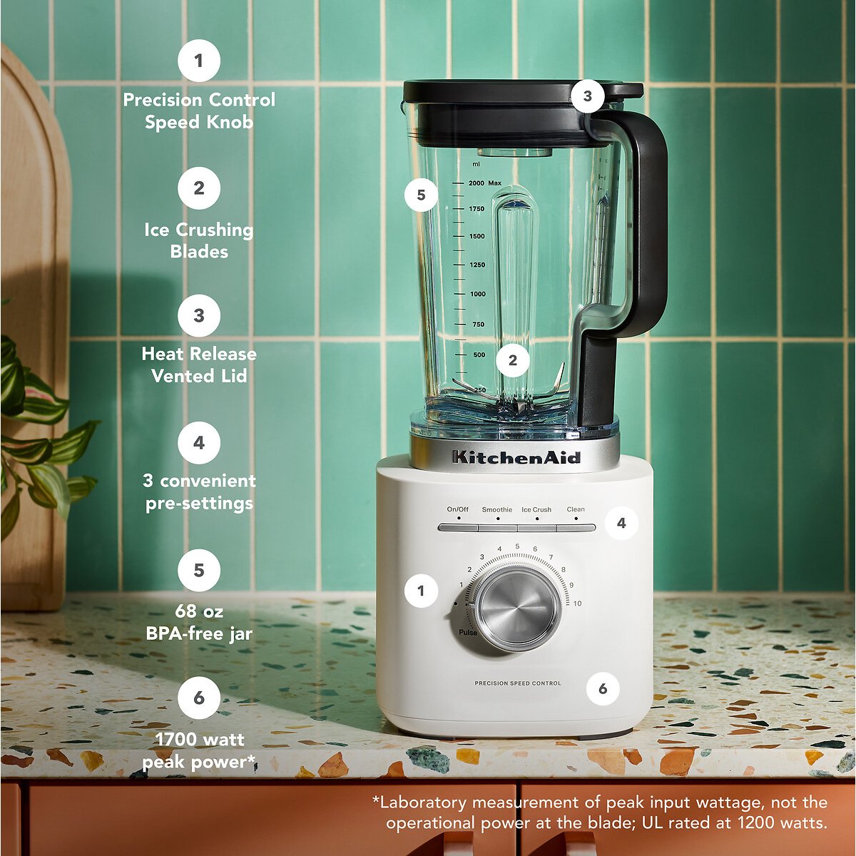 K200 Pure Power Blender - 5KSB2073 white, KITCHENAID