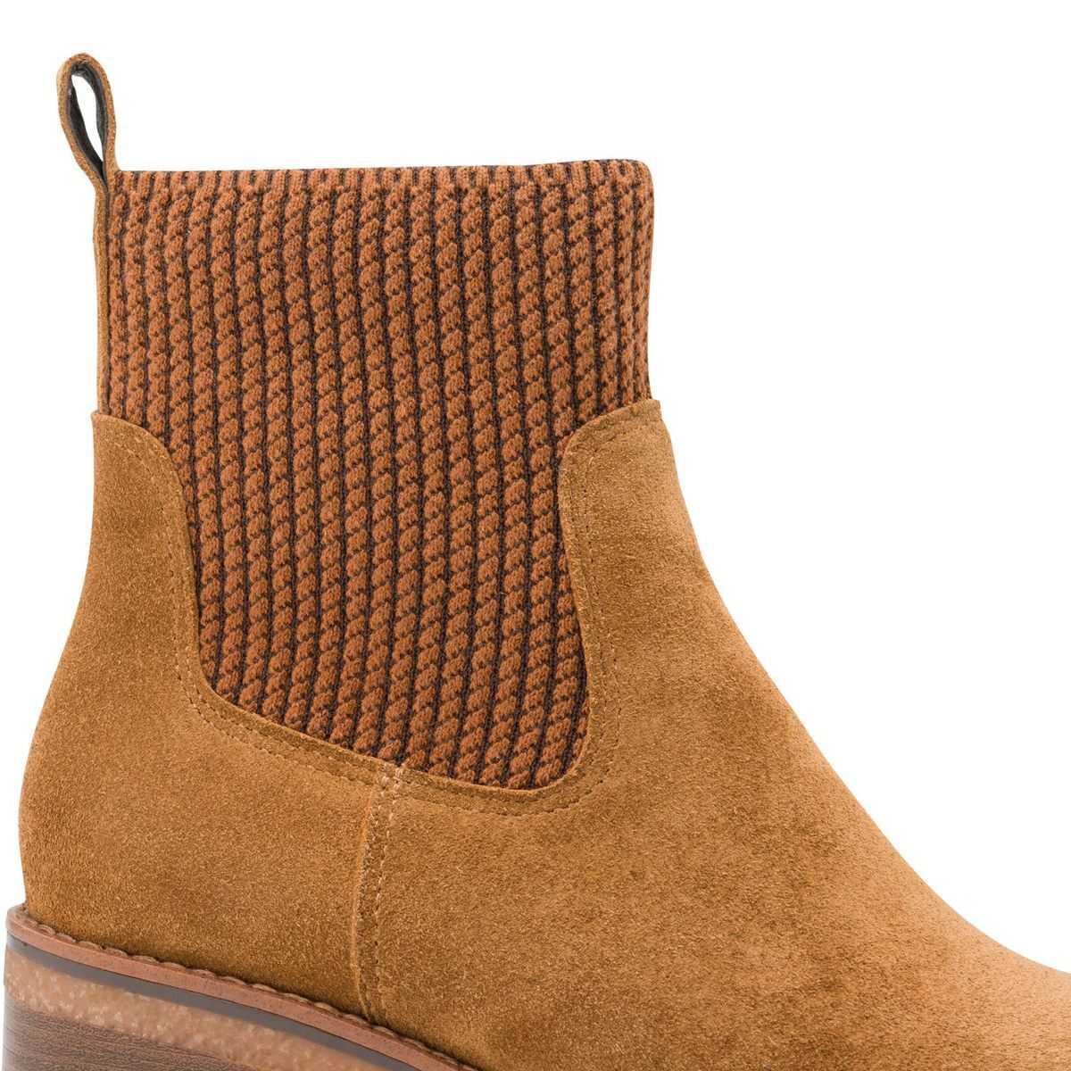 Bottine en cuir marron cognac, MARCO TOZZI