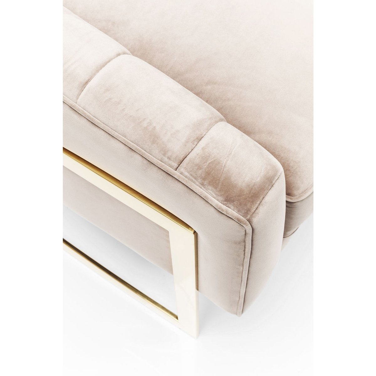 Fauteuil en velours, PURE ELEGANCE beige, KARE DESIGN