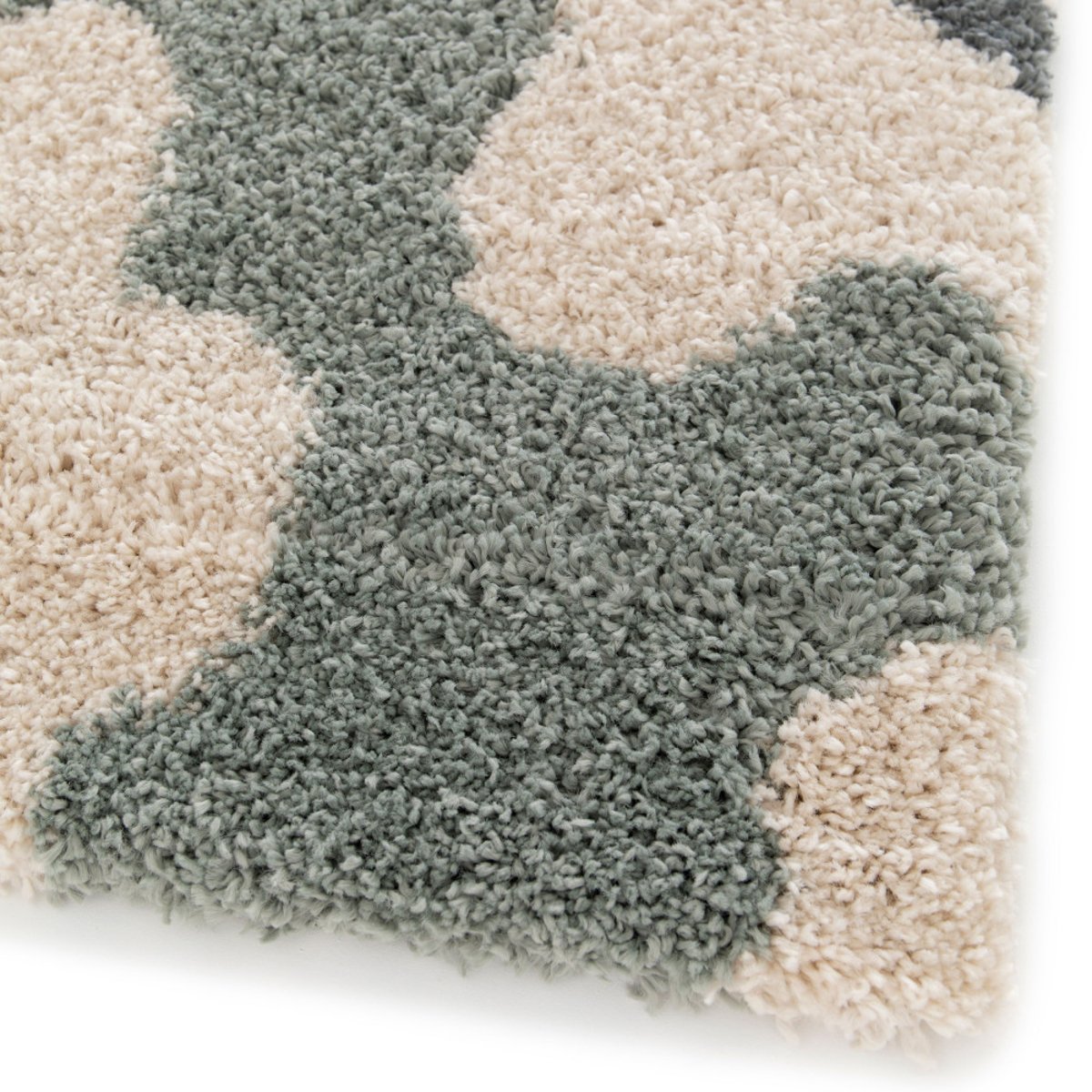 Tapis contemporain à motif floral- FLORA II vert de gris, DRAWER