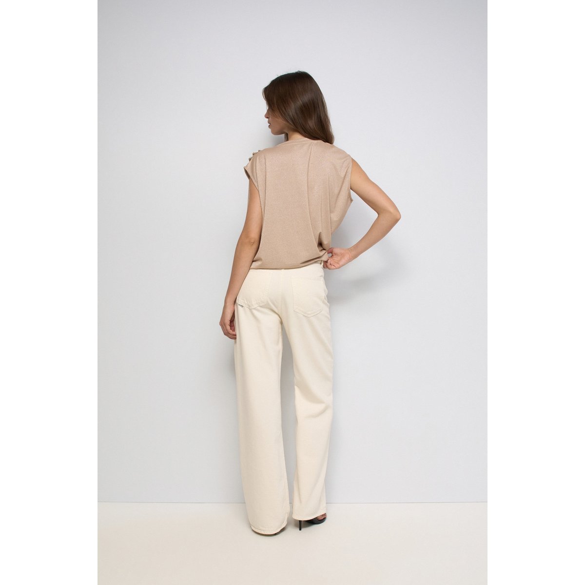 T-SHIRT AVEC Fil textile beige, SALSA JEANS