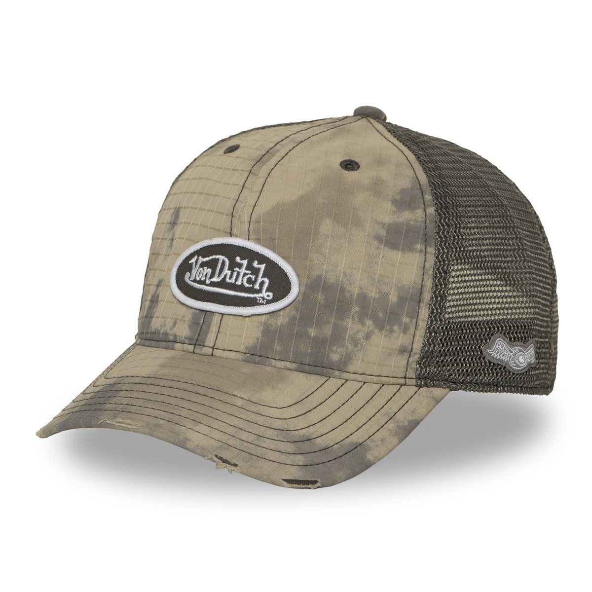 Casquette trucker MAC beige/kaki/gris, VON DUTCH
