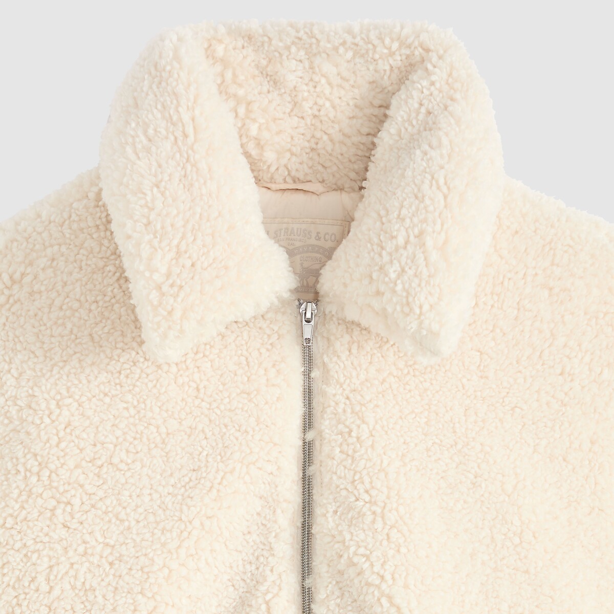 Veste courte zippée sherpa ecru, LEVI'S