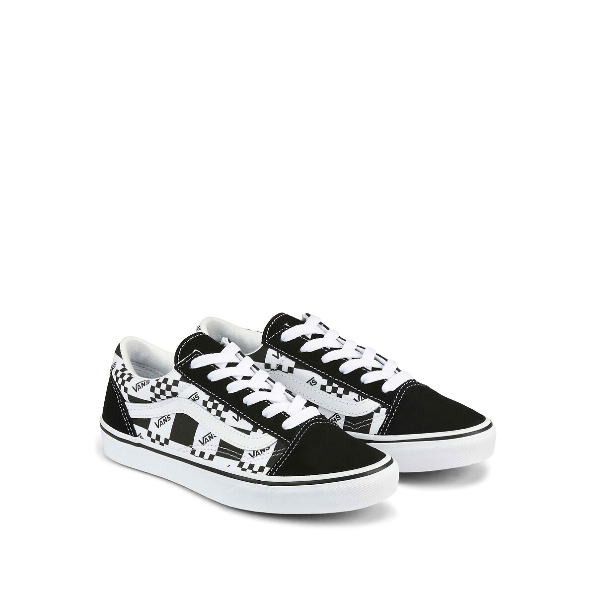 Vans old skool blanche trait noir on sale