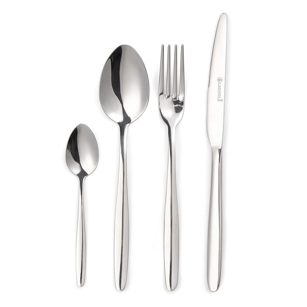 Ménagère 24 pièces - "Cléa inox" argent, LAGUIOLE CUISSON