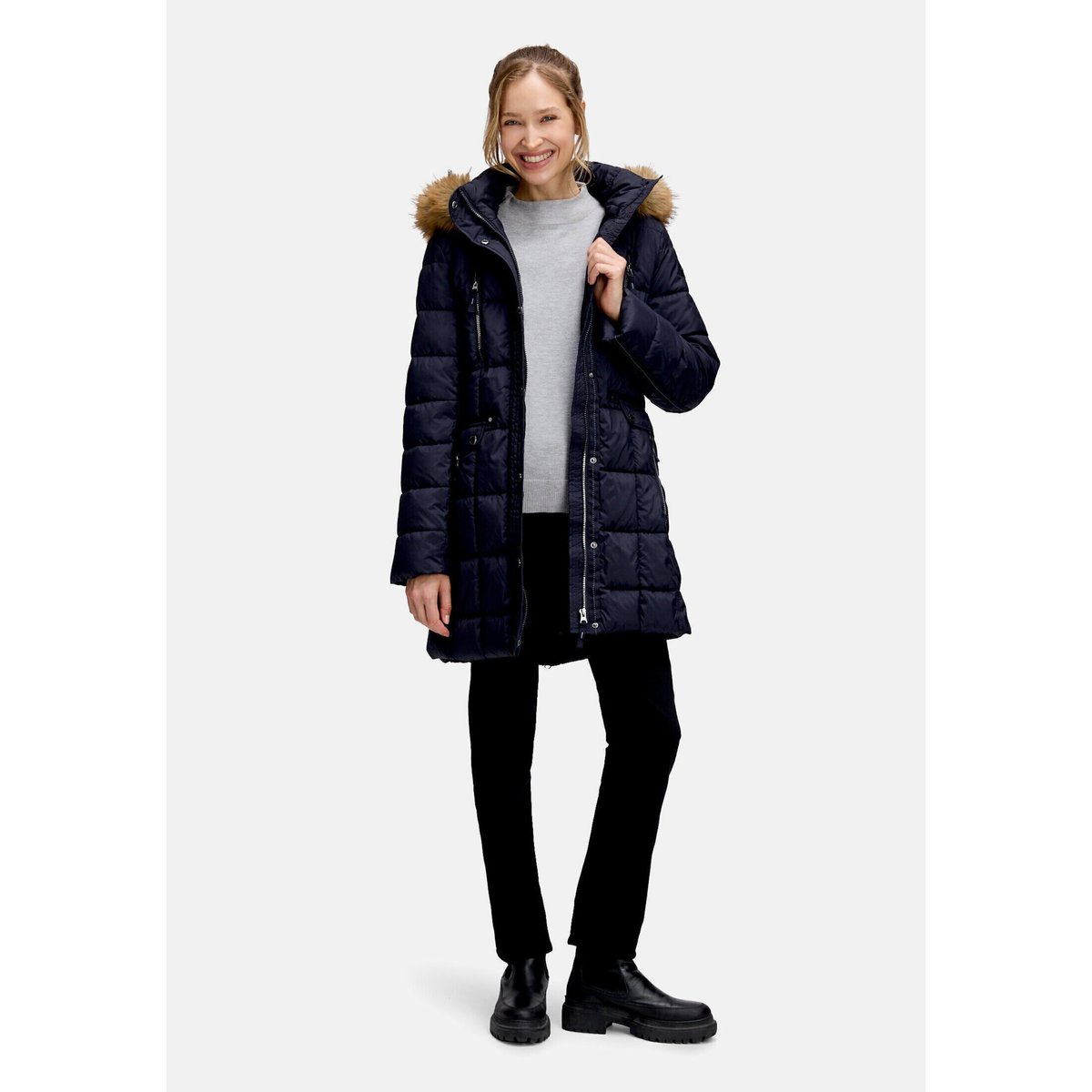 Veste outdoor à capuche bleu foncé, BETTY BARCLAY