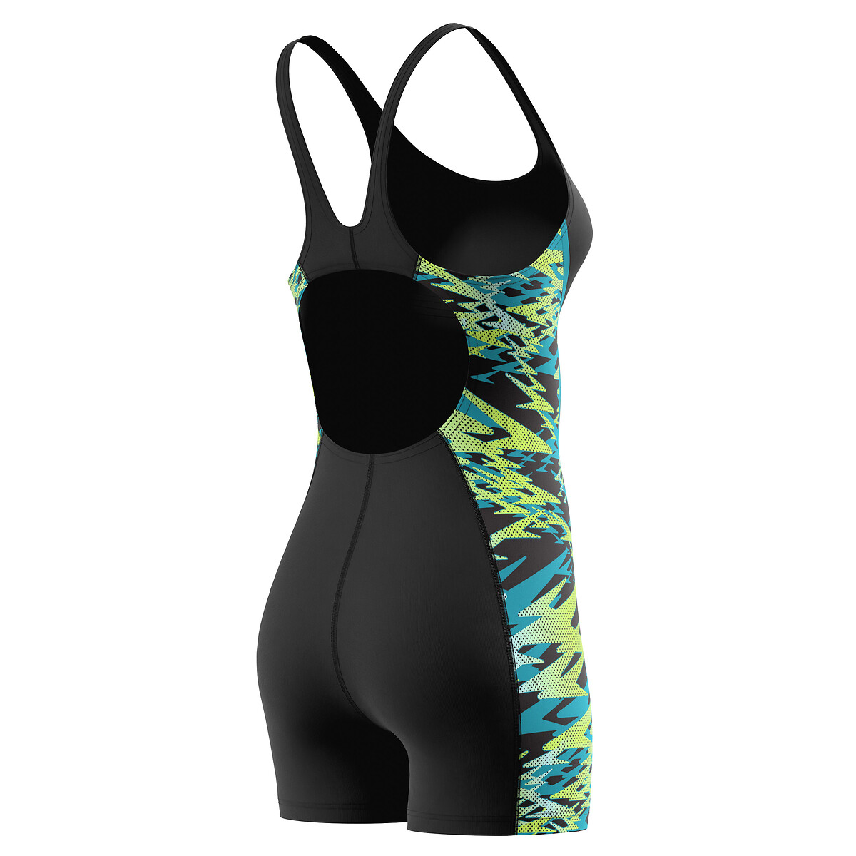 Costume da bagno a pantaloncino HYPERBOOM MUSCLEBACK nero/verde, SPEEDO