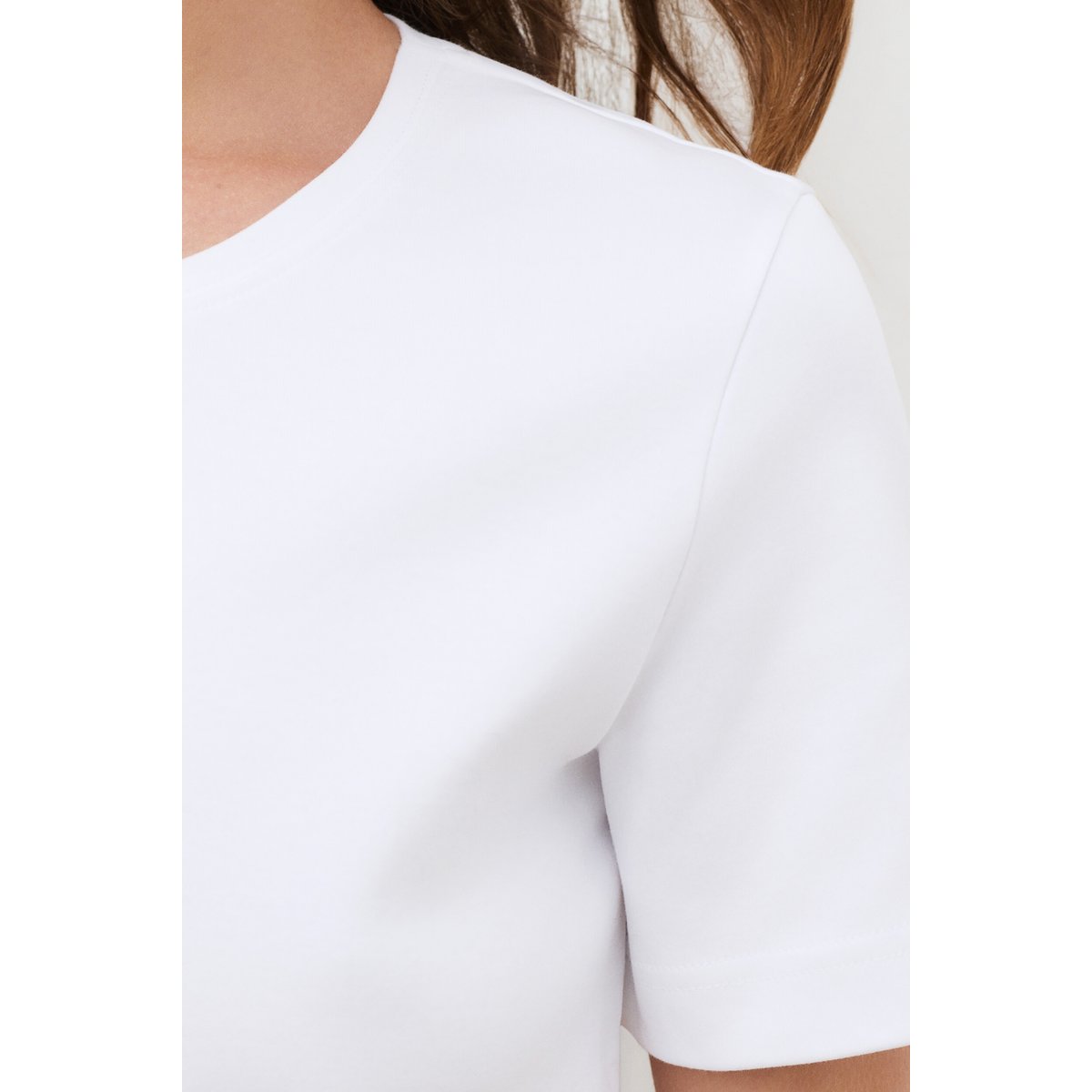 T-shirt droit col rond coton THUGO blanc, CAROLL