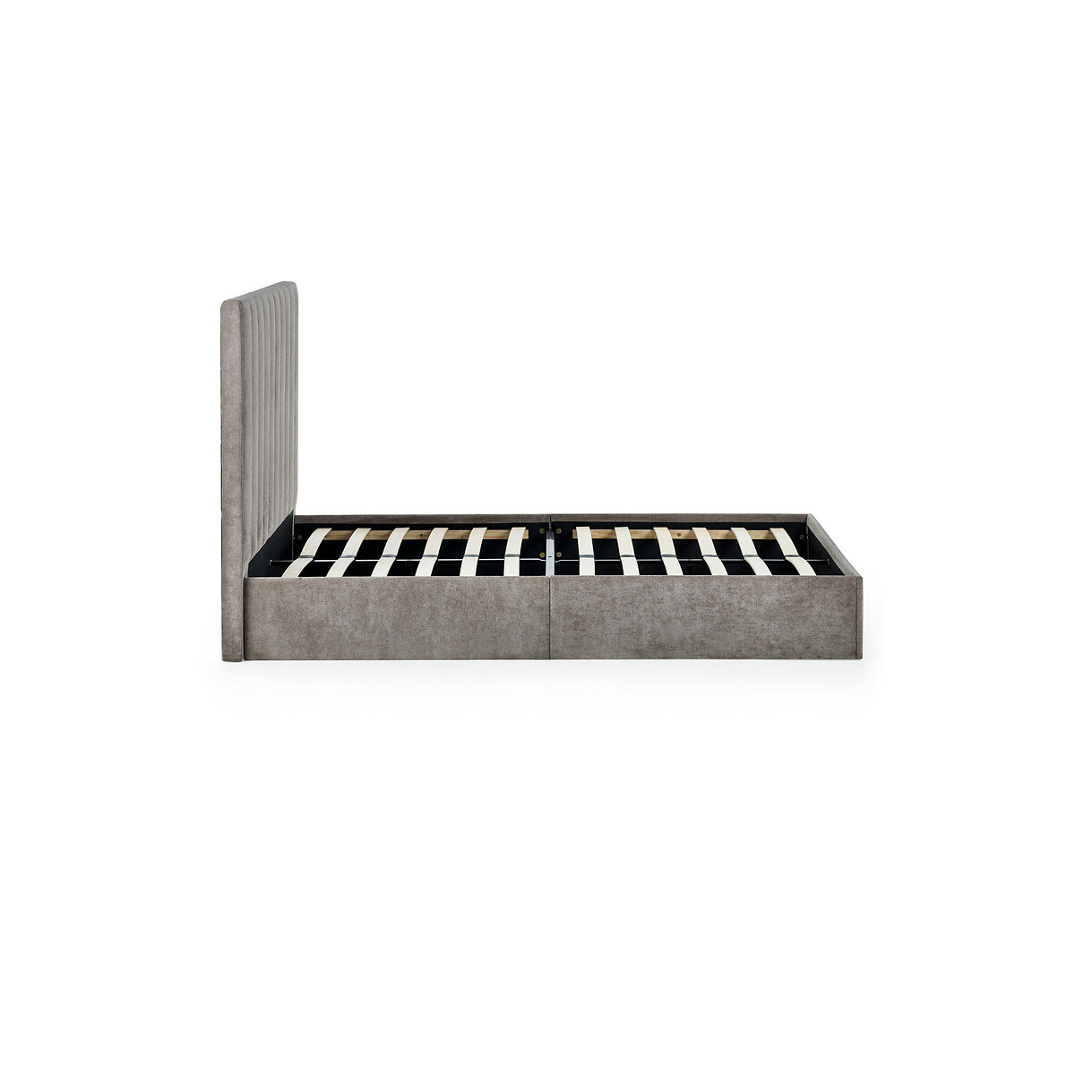 Elodie Chenille Upholstered Bed-In-A-Box grey, SO'HOME