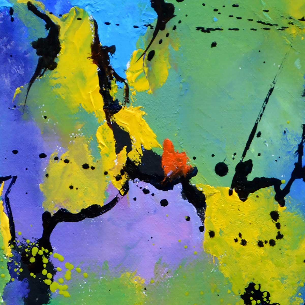 Tableau abstrait deco blue limit tableau alu dibond, HEXOA