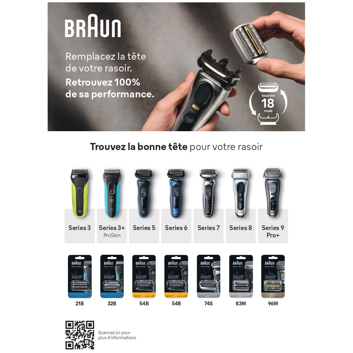 Rasoir électrique Series 9 9660cc Clean&Charge couleur unique, BRAUN