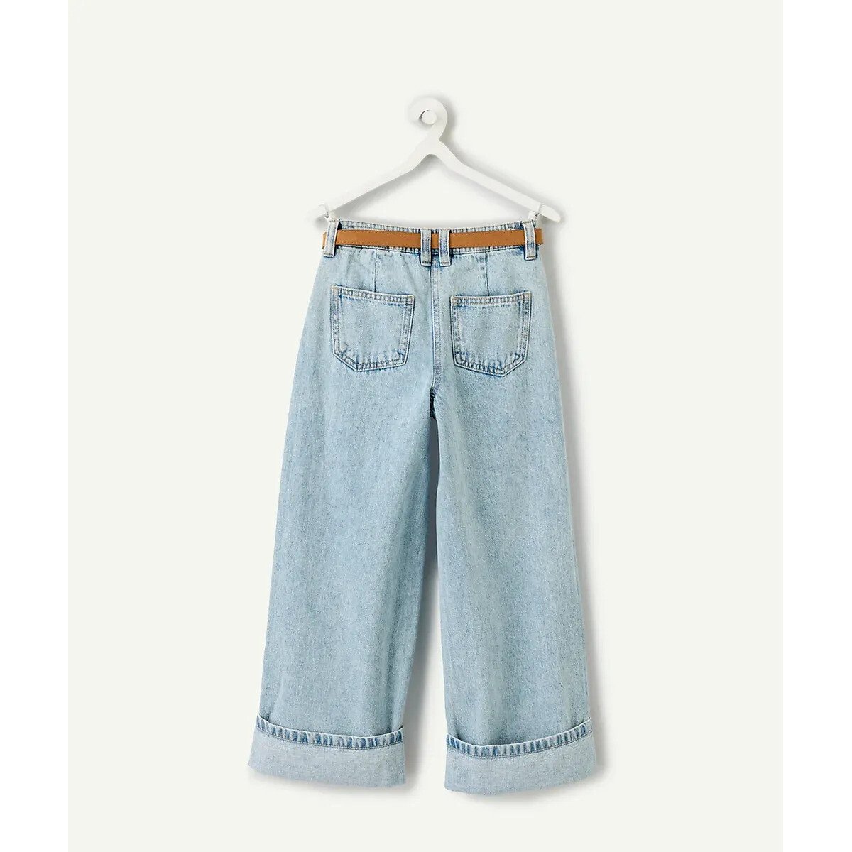 Jean large bleu denim, TAPE A L'OEIL