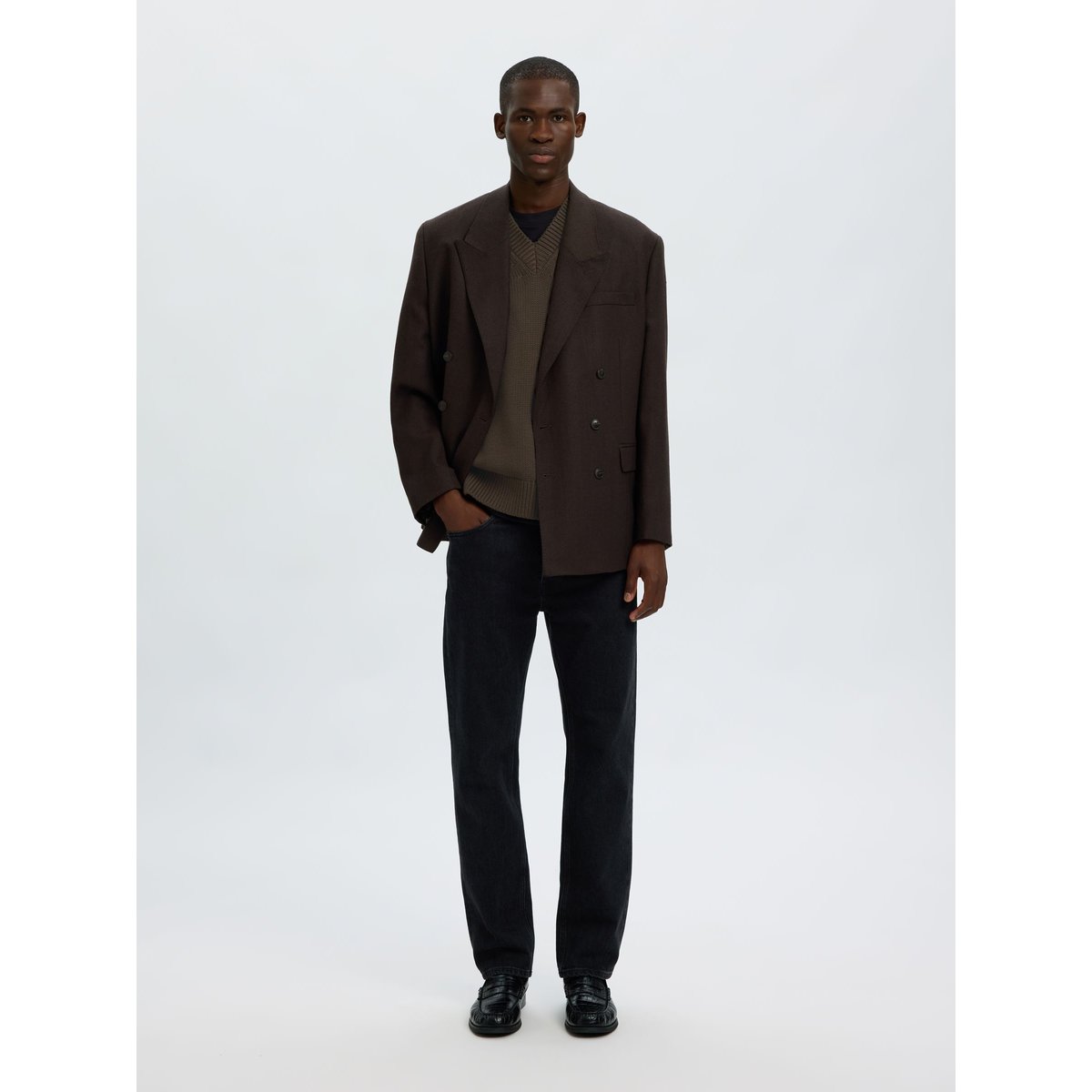 Gilet Tricoté marron - turkish coffee1, SELECTED